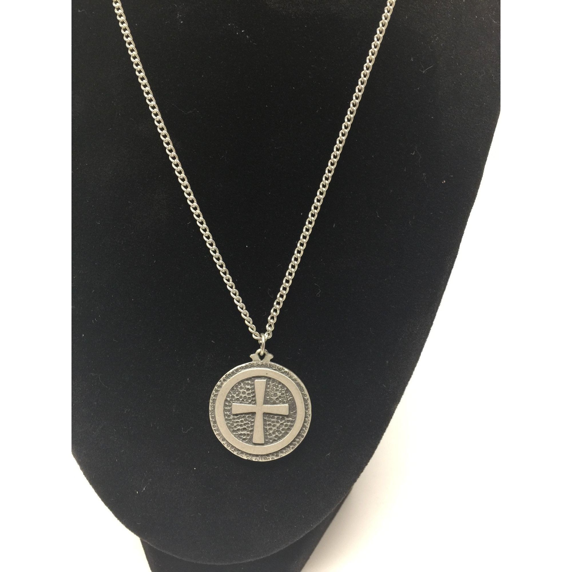 Other Men's Pewter Chain Necklace with A Cross Pendant Size ONE SIZE - 5 Thumbnail