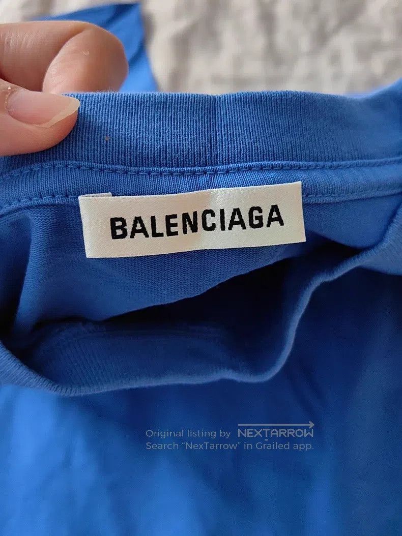 Balenciaga Balenciaga Blue T-Shirt Size US M / EU 48-50 / 2 - 2 Thumbnail