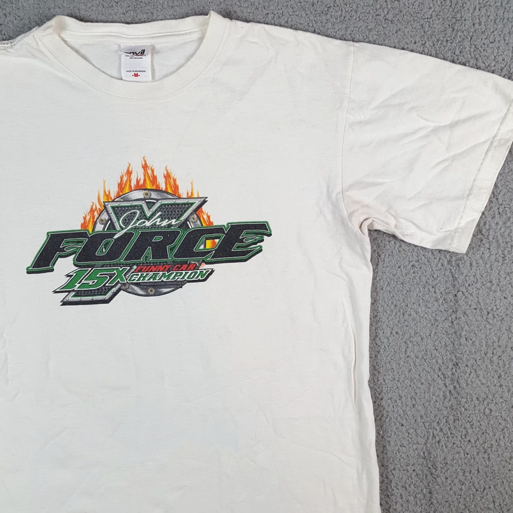 Anvil VINTAGE John Force Funny Car Champion NASCAR Race T Shirt Size M Auto Car Flame Racing Size US M / EU 48-50 / 2 - 2 Thumbnail