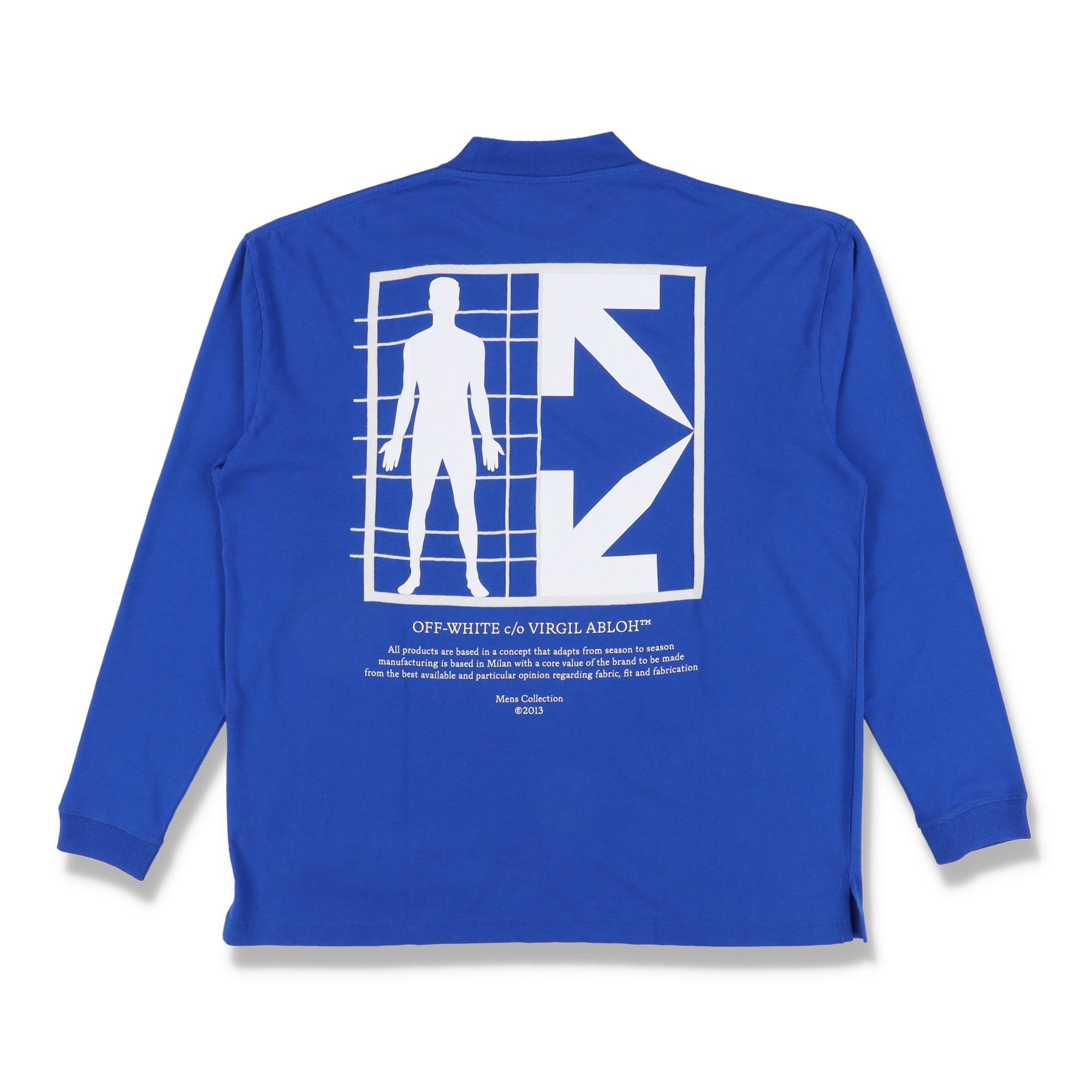 Off-White Blue Half Arrows Embroidered Oversized Long Sleeve T-shirt Size US M / EU 48-50 / 2 - 1 Thumbnail
