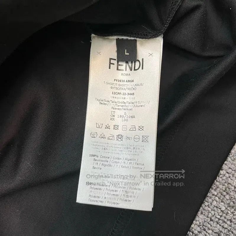 Fendi Fendi Black Cotton T-Shirt for Men . Size US L / EU 52-54 / 3 - 5 Thumbnail