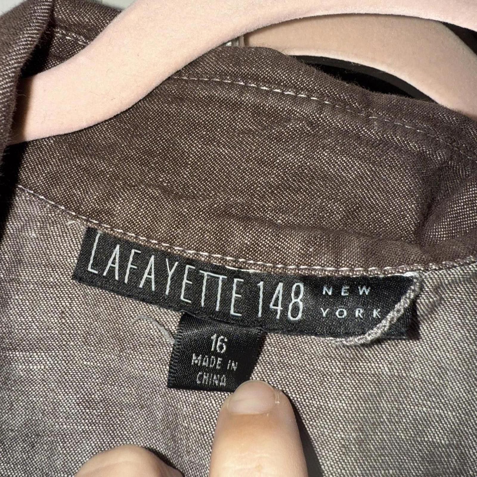 Designer Lafayette 148 safari dress #lafayette148dress Size XXL / US 16-18 / IT 52-54 - 4 Thumbnail