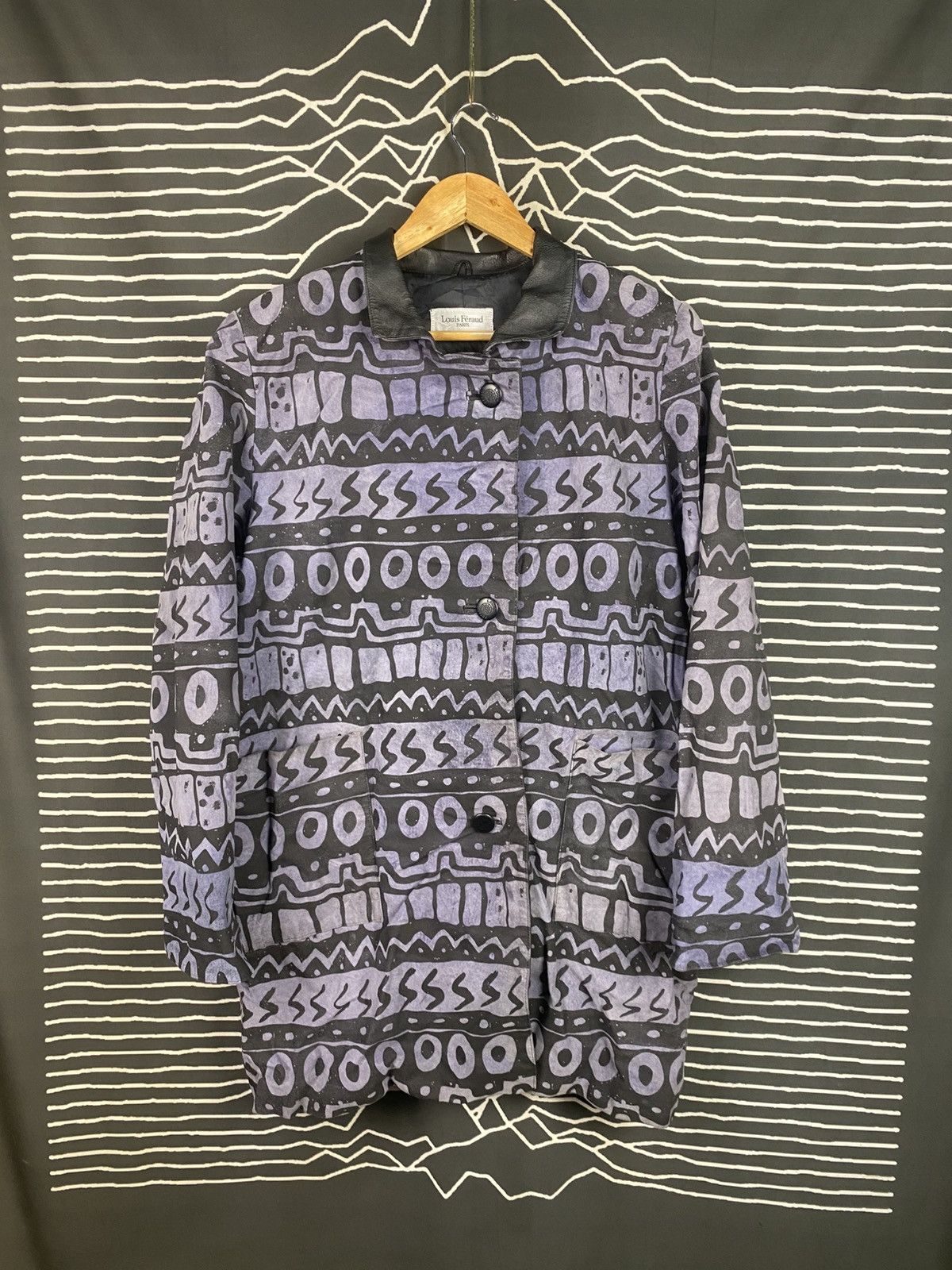 Louis Feraud Vintage Louis Feraud Printed Heavy Jacket Size US L / EU 52-54 / 3 - 4 Thumbnail