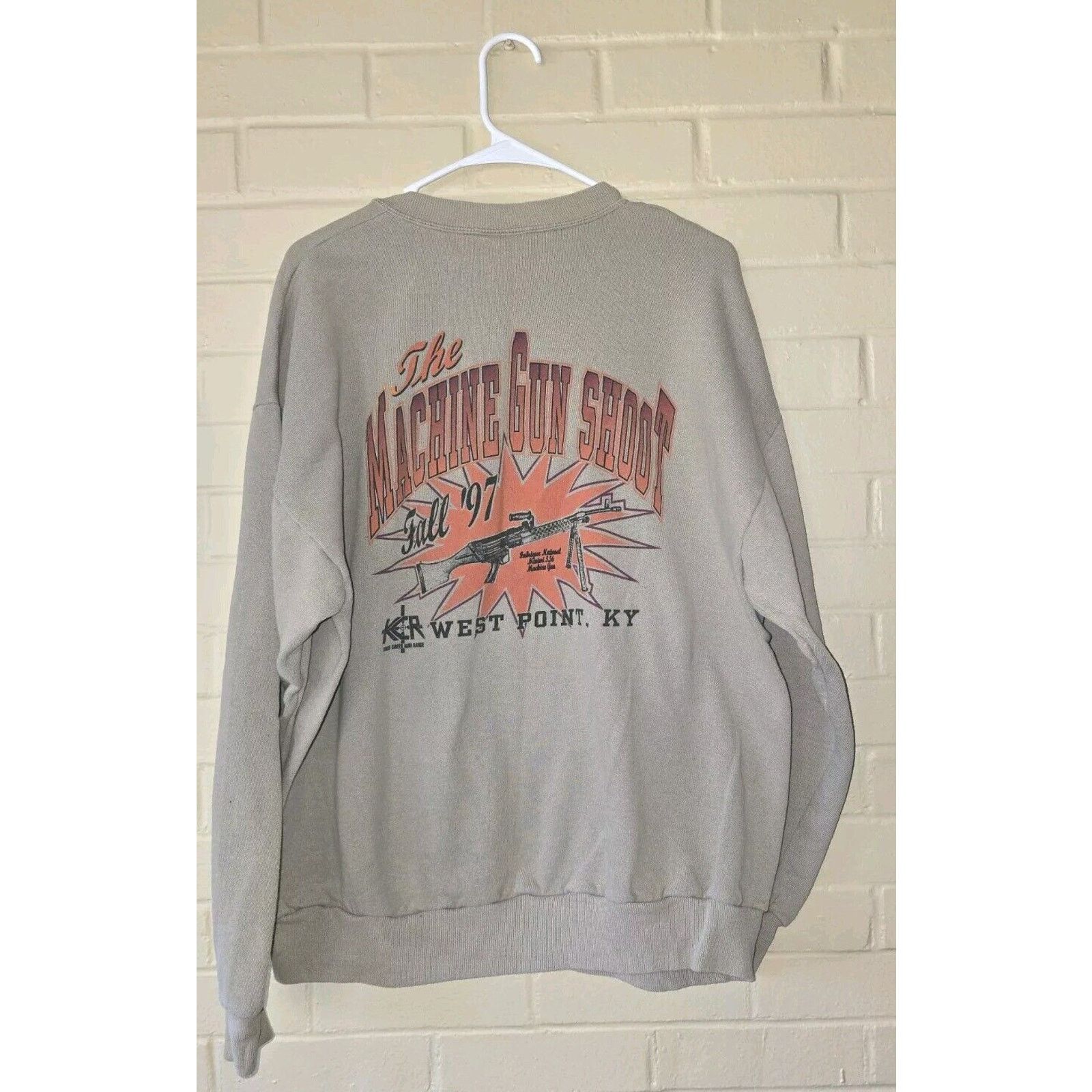Jerzees Vintage 1997 The Machine Gun Shoot Crewneck KY Size XL USA Size US XL / EU 56 / 4 - 1 Thumbnail