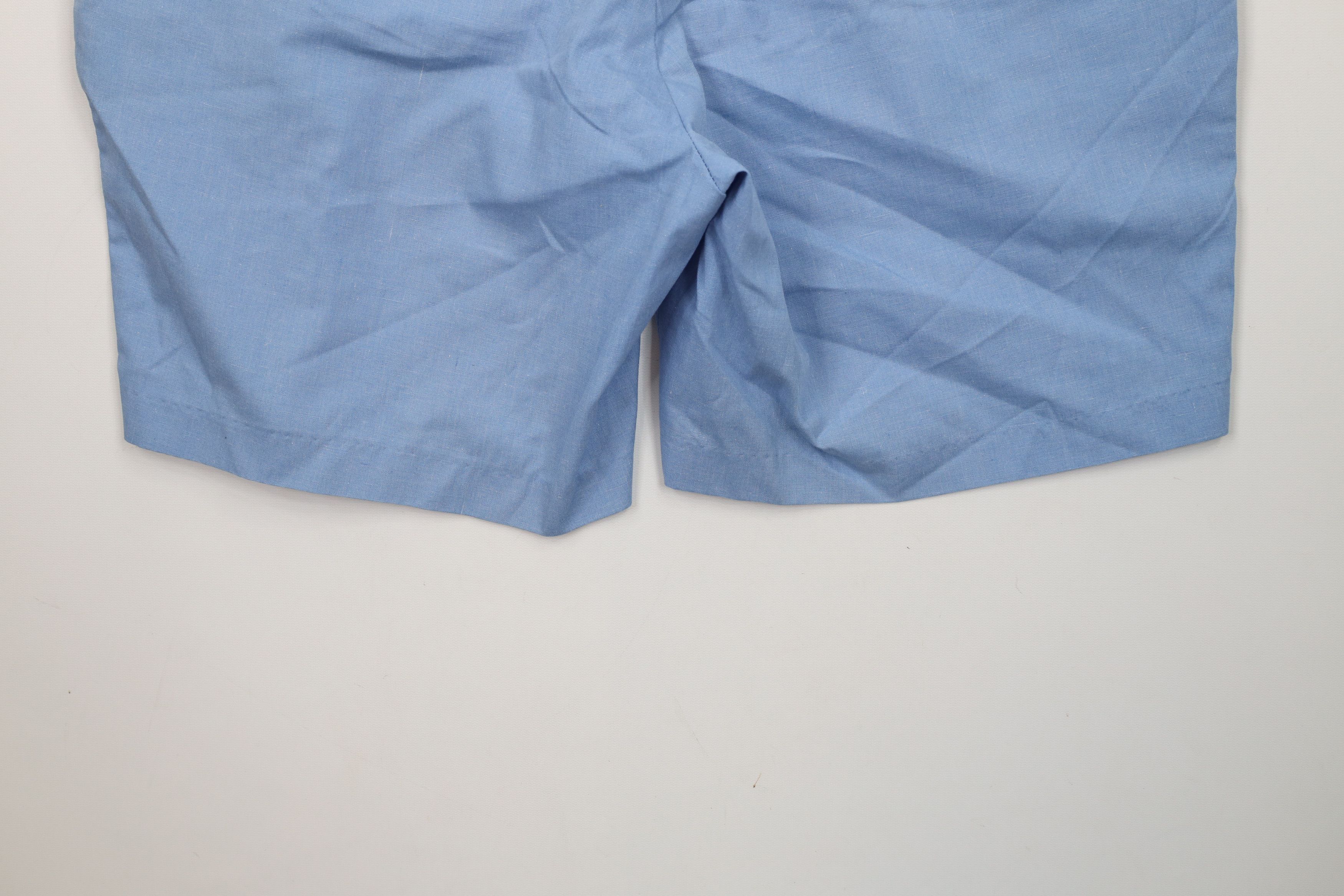 Vintage Vintage 60s 70s Streetwear Above Knee Chino Shorts Blue USA Size US 35 - 12 Thumbnail