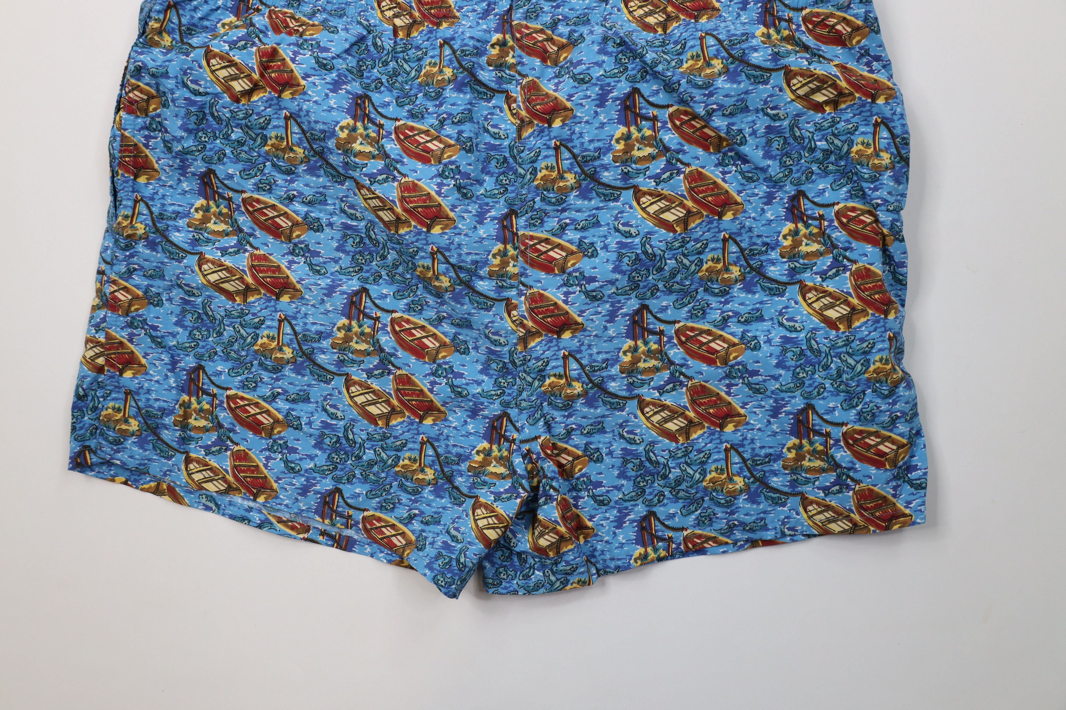 Lands' End Vintage 90s Lands End Over Print Lined Shorts Swim Trunks Size US 38 / EU 54 - 10 Thumbnail