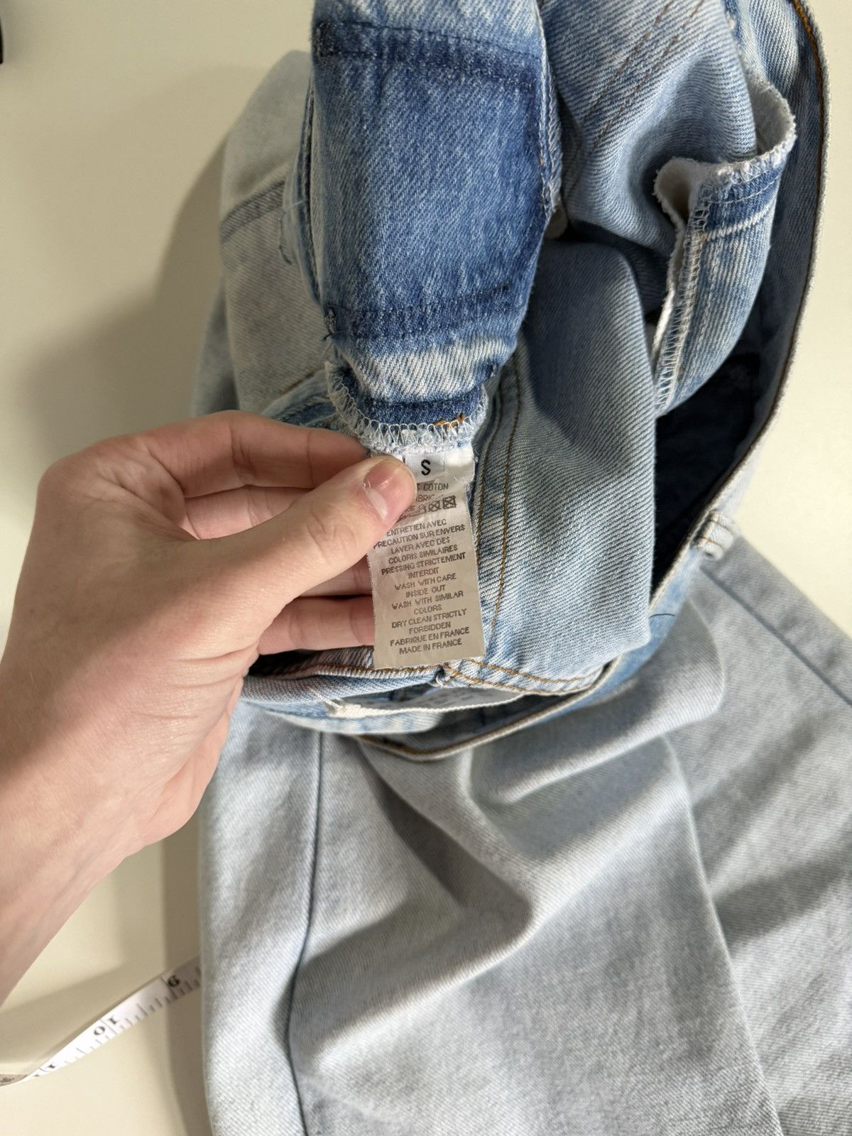 Maison Margiela SS2003 Artisanal 0 10 Inside-Out Denim Jean Trousers Size US 30 / EU 46 - 7 Thumbnail