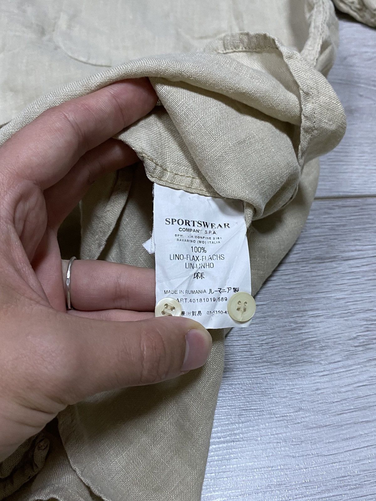 C.P. Company CP company linen lino flax vintage short buttons Size US XL / EU 56 / 4 - 6 Thumbnail