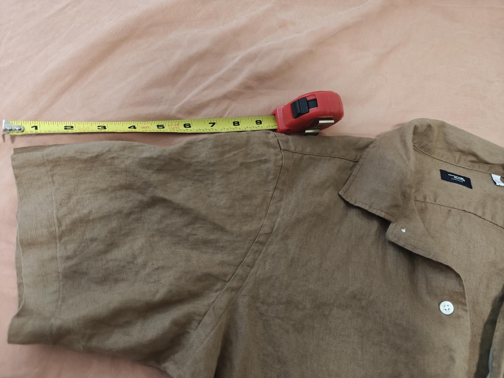 Kamakura - Tokyo Fit, 134 Casual Spread Linen, Short-Sleeve in Brown, Men's — image 3 of 4