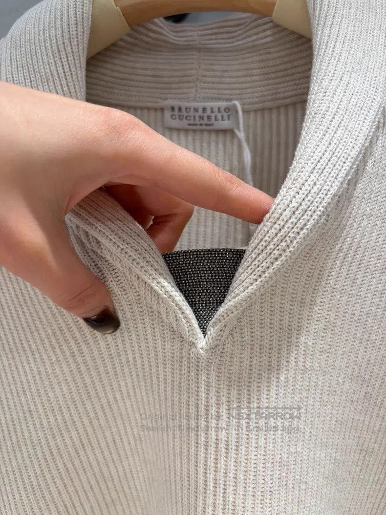 Brunello Cucinelli Brunello Cucinelli Knitted Cotton Top Size S / US 4 / IT 40 - 3 Thumbnail