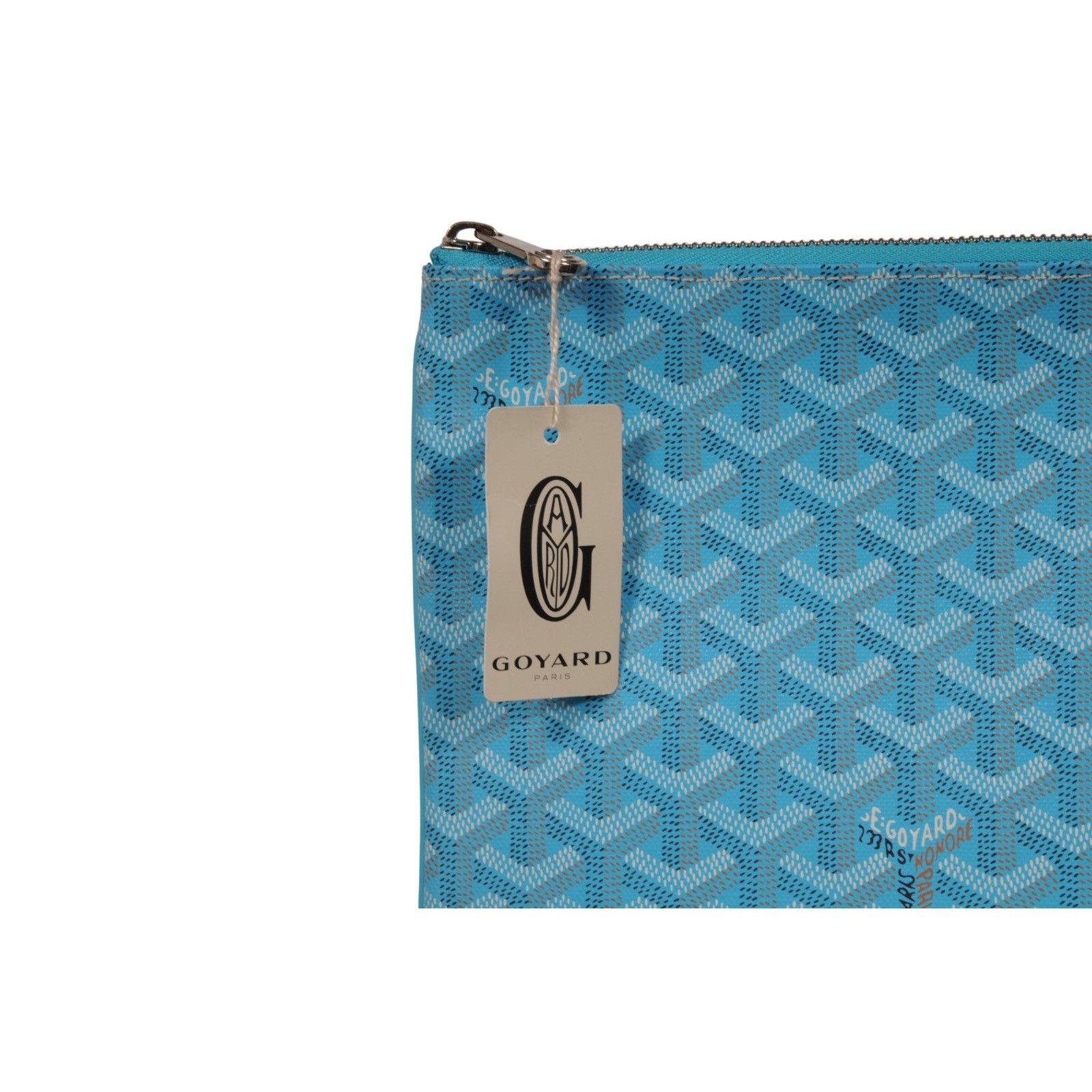 Goyard Senate MM Pouch Turquoise Blue Clutch Coated Canvas - 02643 Size ONE SIZE - 5 Thumbnail