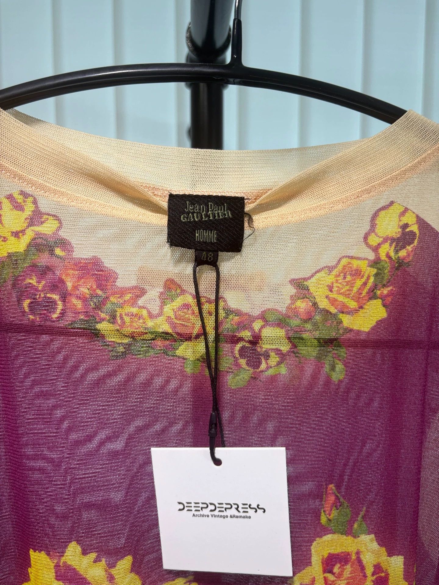 Jean Paul Gaultier Jean Paul Gaultier Floral Tulle Short Sleeve Top 48 Size XL / US 12-14 / IT 48-50 - 3 Thumbnail