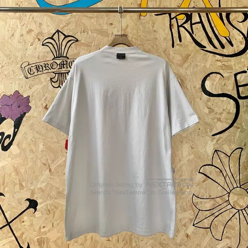 Balenciaga Balenciaga White 3XL Embroidered Logo Short Sleeve Size US L / EU 52-54 / 3 - 6 Thumbnail