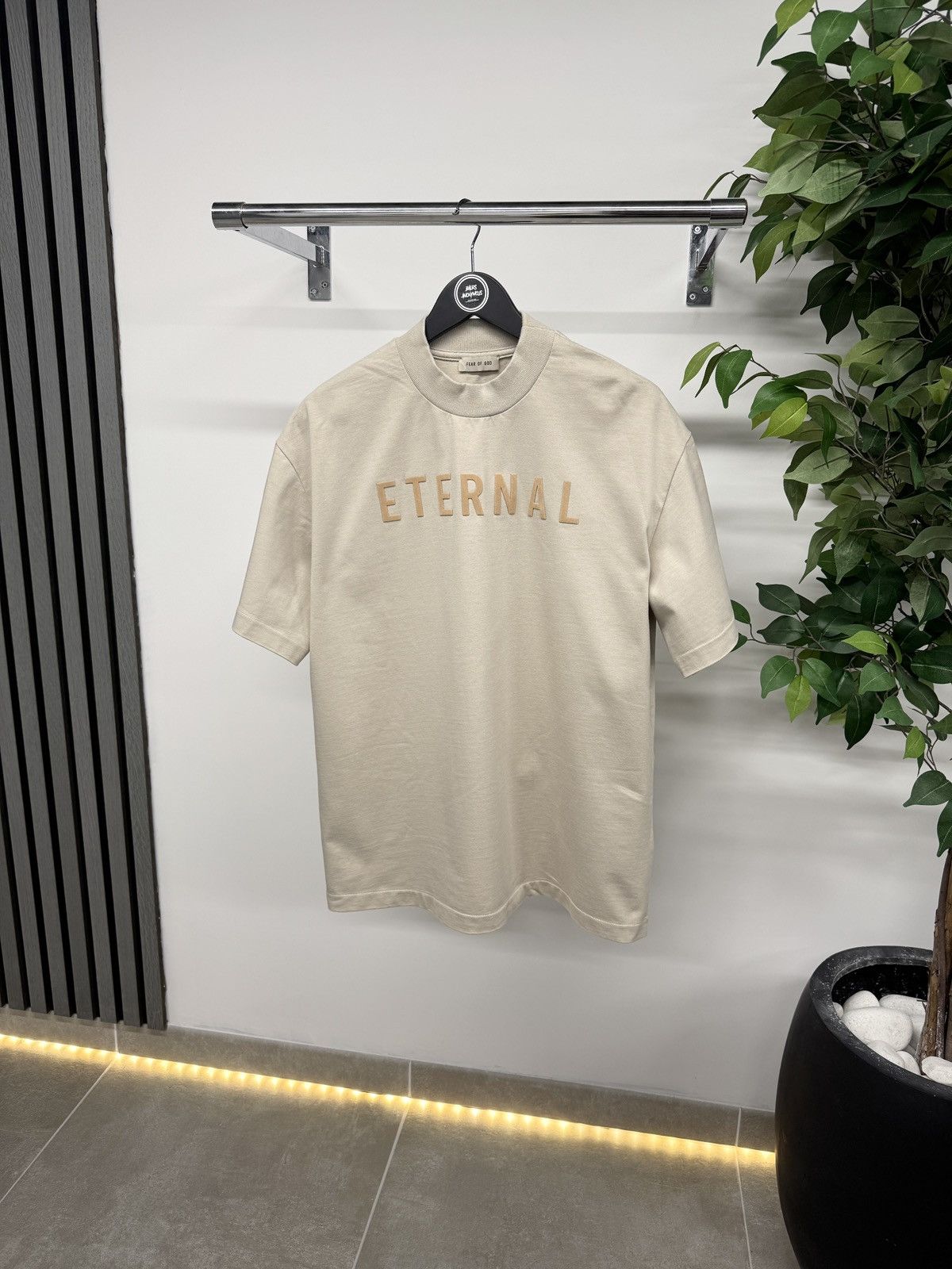 Fear of God Fear Of God Eternal Flocked T-Shirt In Beige RRP £250 Size US S / EU 44-46 / 1 - 1 Thumbnail