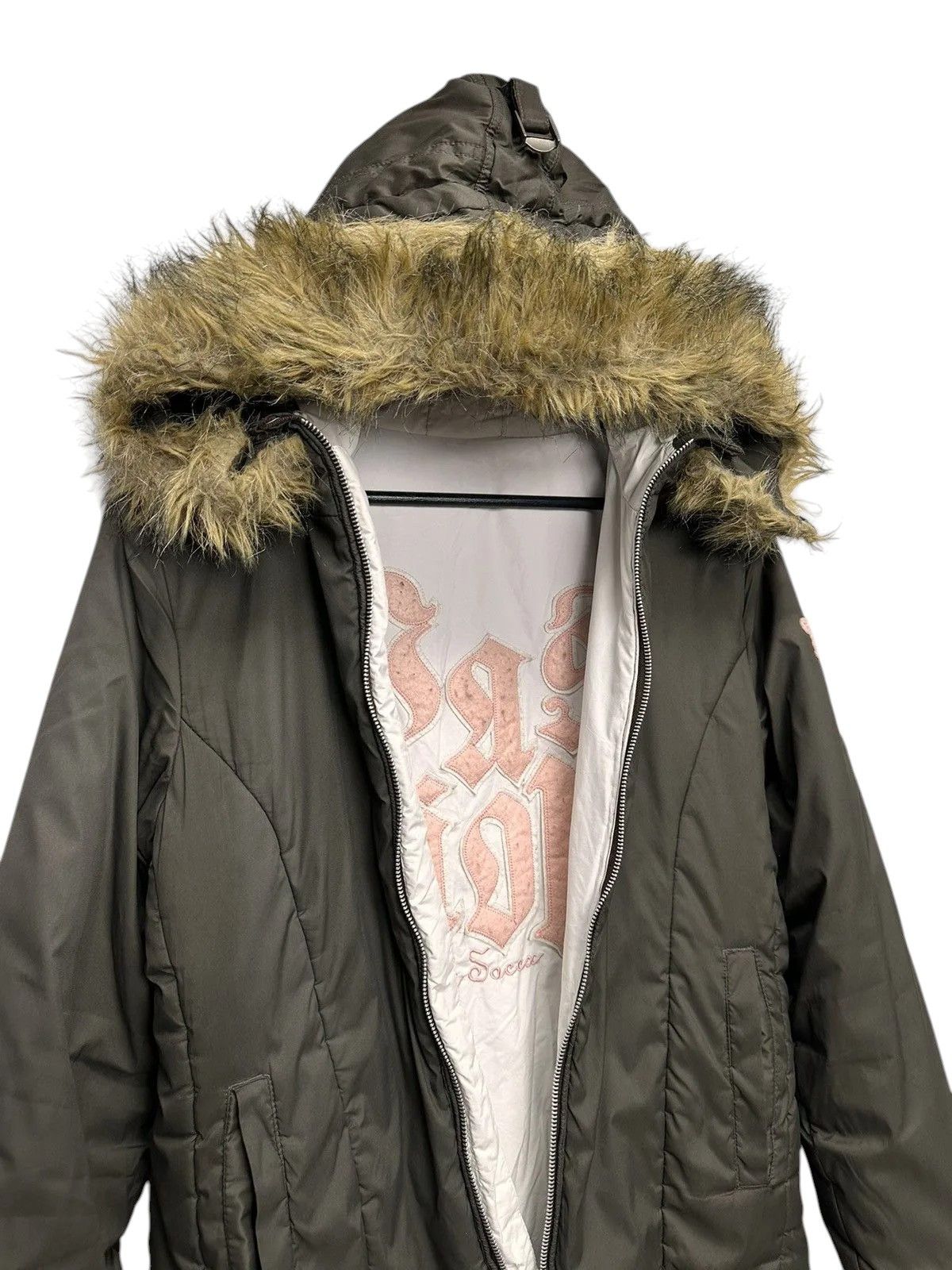 Hysteric Glamour Reversible jacket khaki/white fur hood y2k Isay Miyake style Size US S / EU 44-46 / 1 - 5 Thumbnail