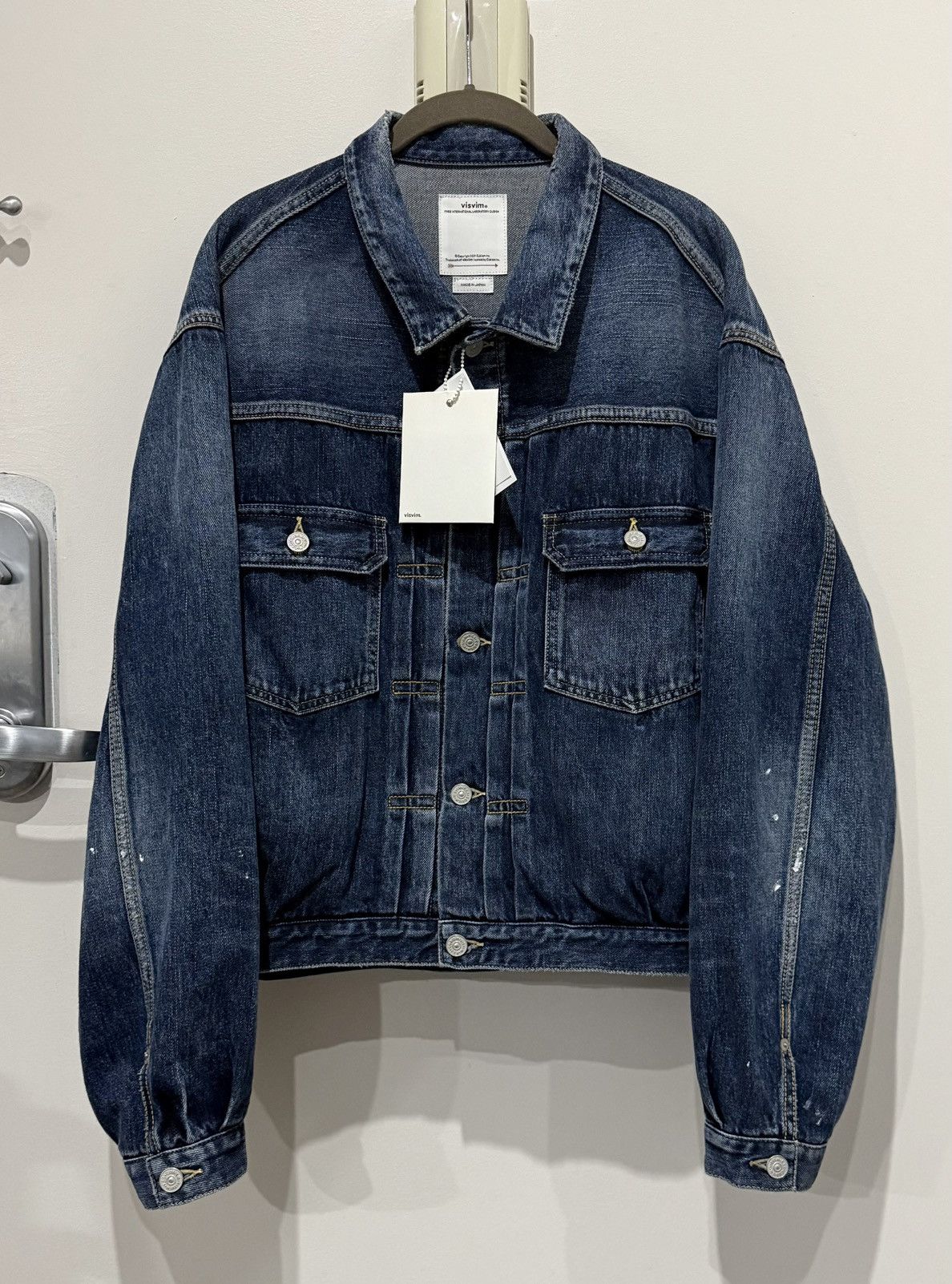 Visvim Visvim 2025 101X Damaged-1010 Paint Denim Jacket 4 [NEW] Size US L / EU 52-54 / 3 - 1 Thumbnail