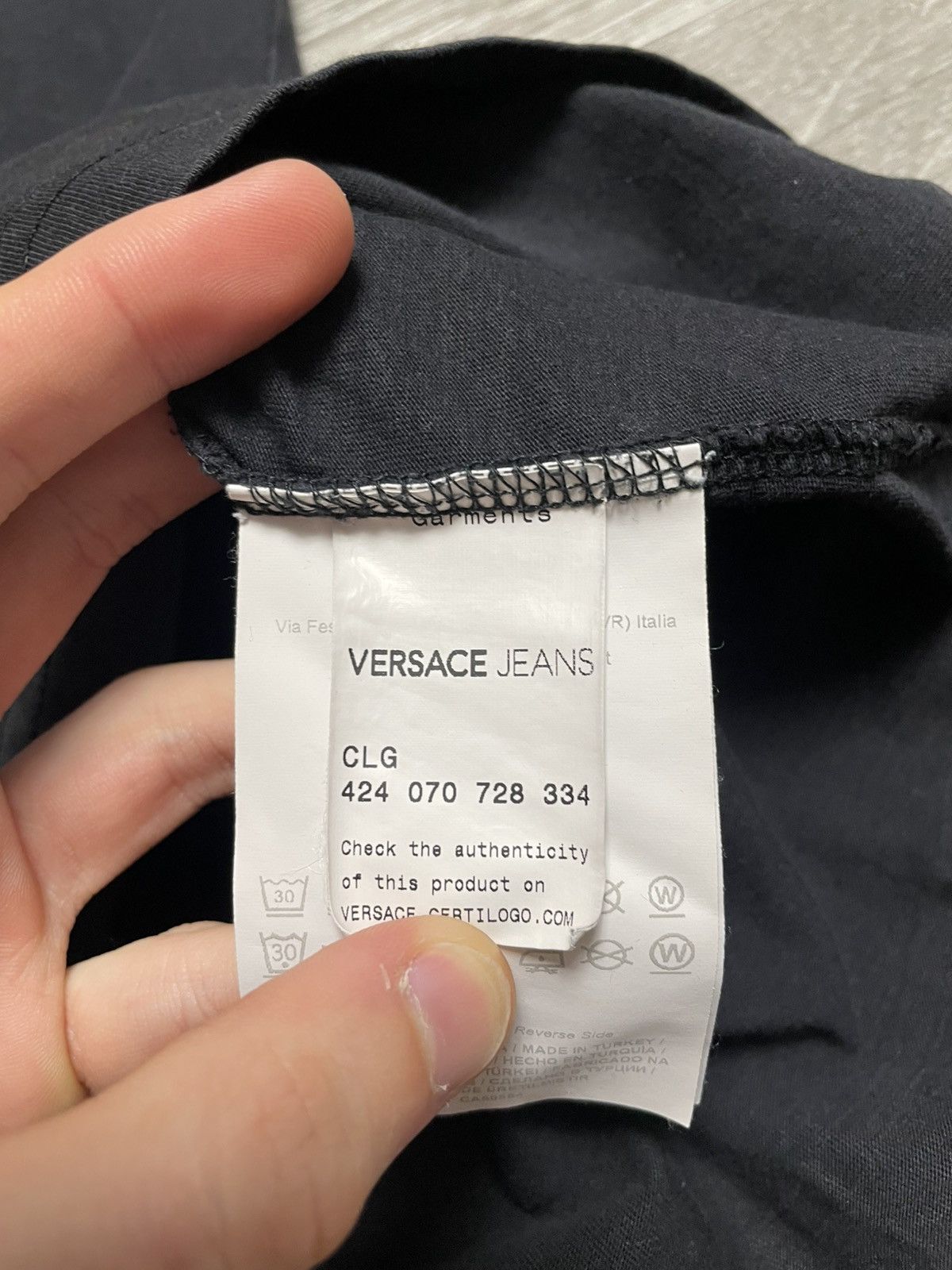 Versace Versace Jeans Couture Baroque Graphic Tee Black Size US M / EU 48-50 / 2 - 11 Thumbnail