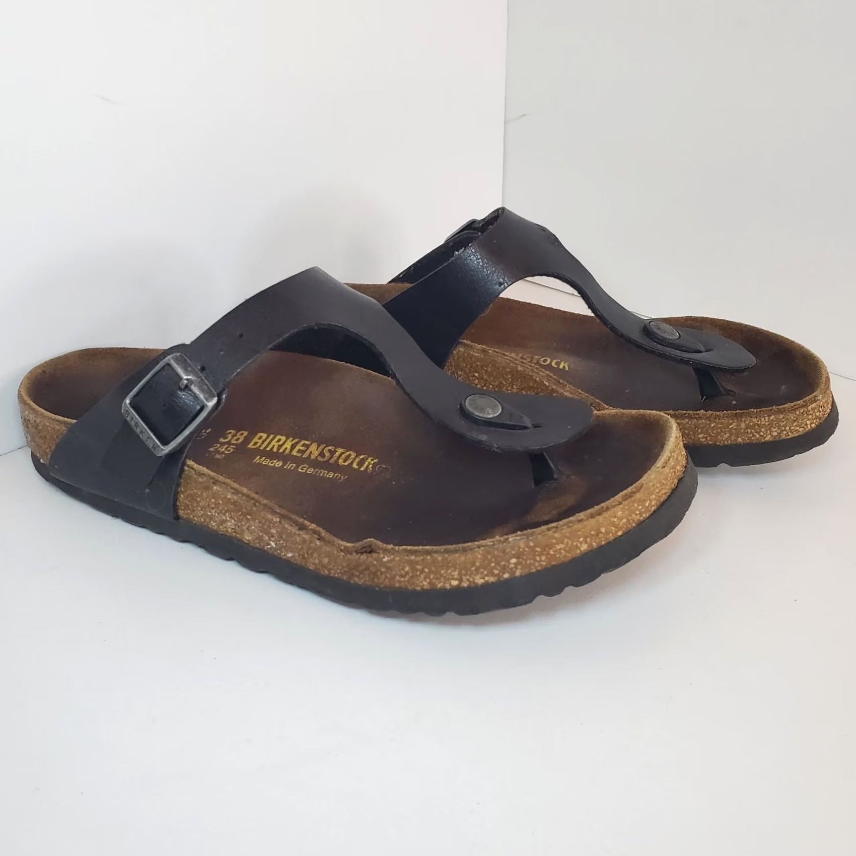 Birkenstock Birkenstock Gizeh Sandals Black Womens Sz 7 US 38 EU Birko-Flor Flip Flop Hippie Size US 7 / IT 37 - 3 Thumbnail
