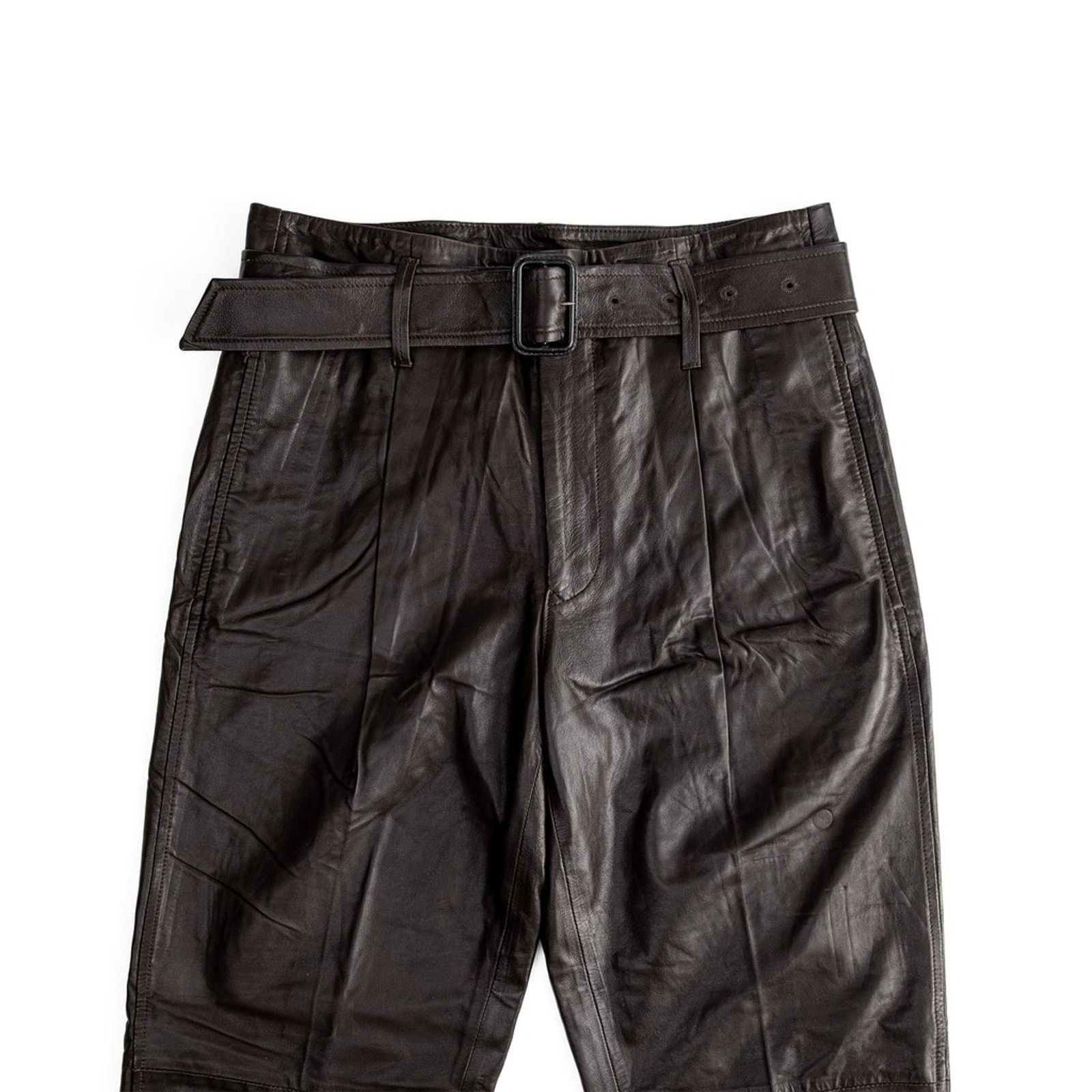 Polo Ralph Lauren NWT Polo Ralph Lauren Lambskin High-Rise Pants Brown Size 12 Size 34" / US 12 / IT 48 - 5 Thumbnail