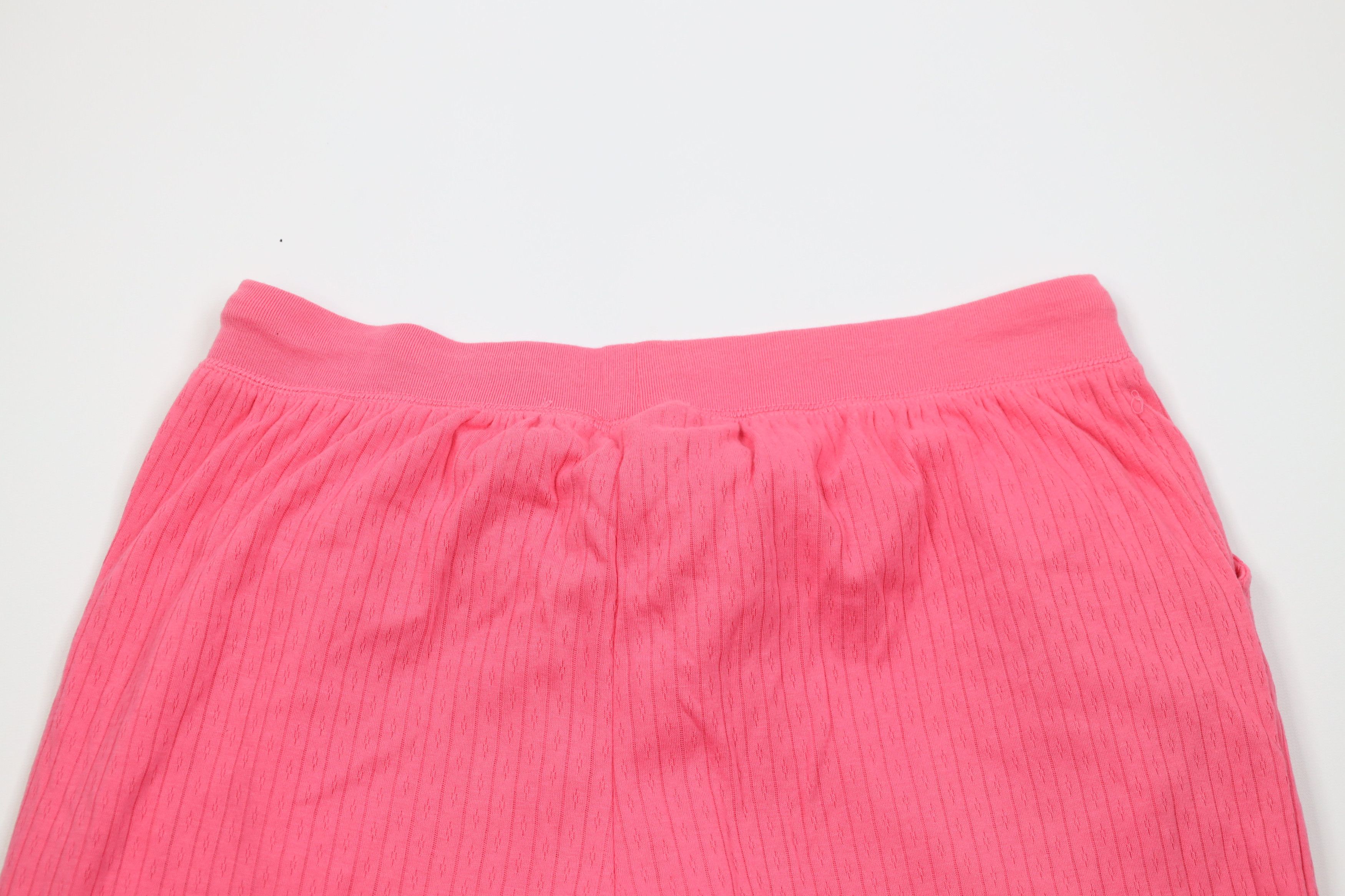 Vintage Vintage 90s Y2K Streetwear Knit Wide Leg Pants Pink Size 32" / US 10 / IT 46 - 10 Thumbnail