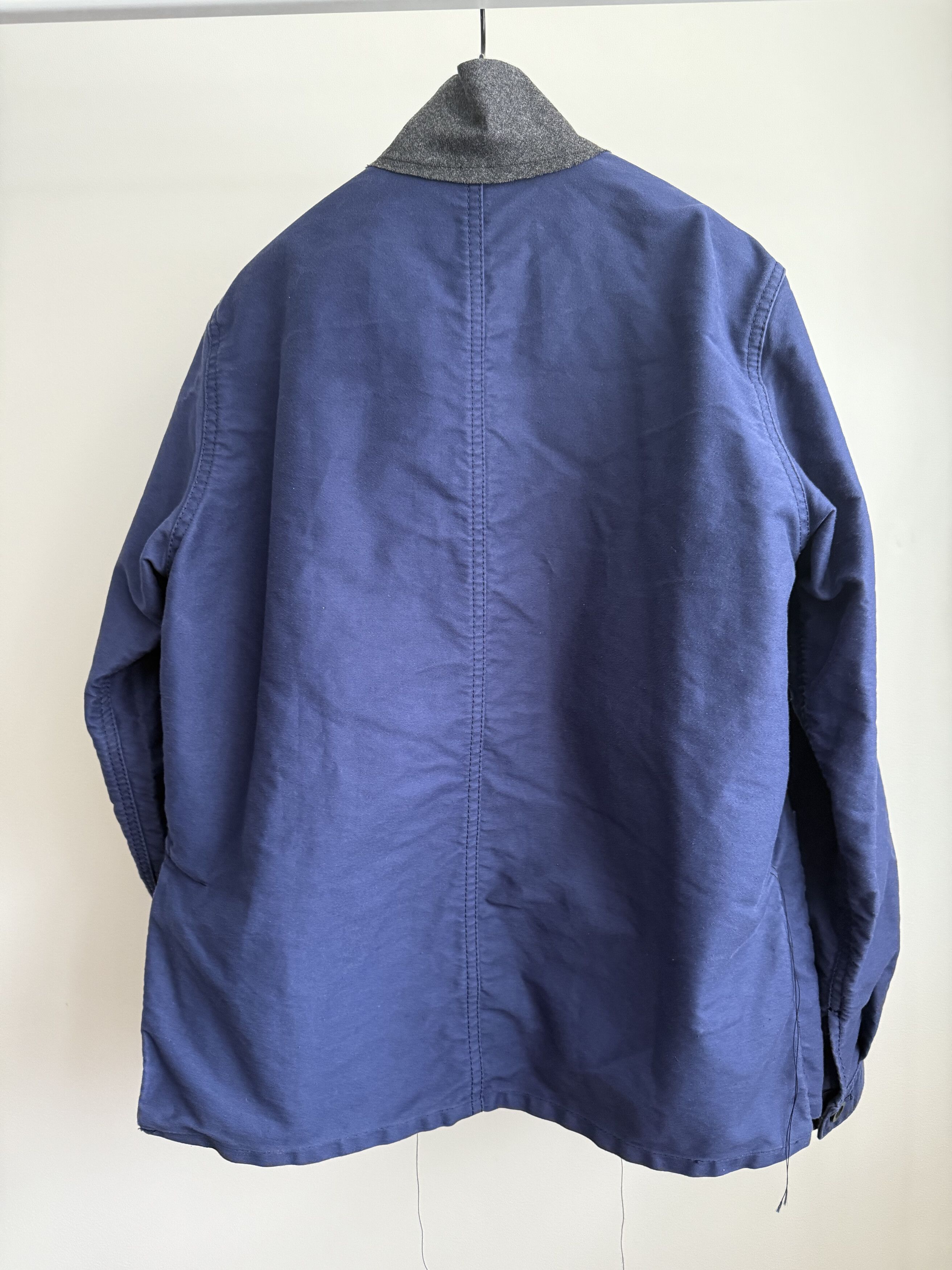 Sacai Blue Loose Thread Moleskin Jacket Size US M / EU 48-50 / 2 - 3 Thumbnail