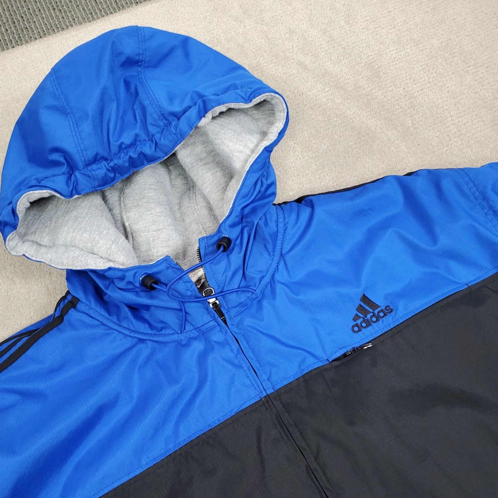 Adidas VINTAGE Adidas Jacket Mens L Black Blue Reversible Coat Sweatshirt 90s Y2K Size US L / EU 52-54 / 3 - 2 Thumbnail