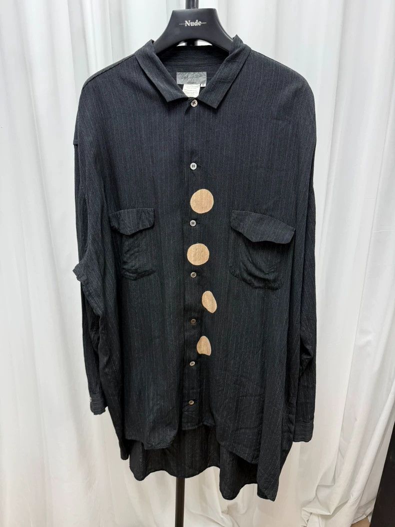 Yohji Yamamoto yohji yamamoto 96AW Discharged Moon Wool Shirt Size US M / EU 48-50 / 2 - 1 Thumbnail