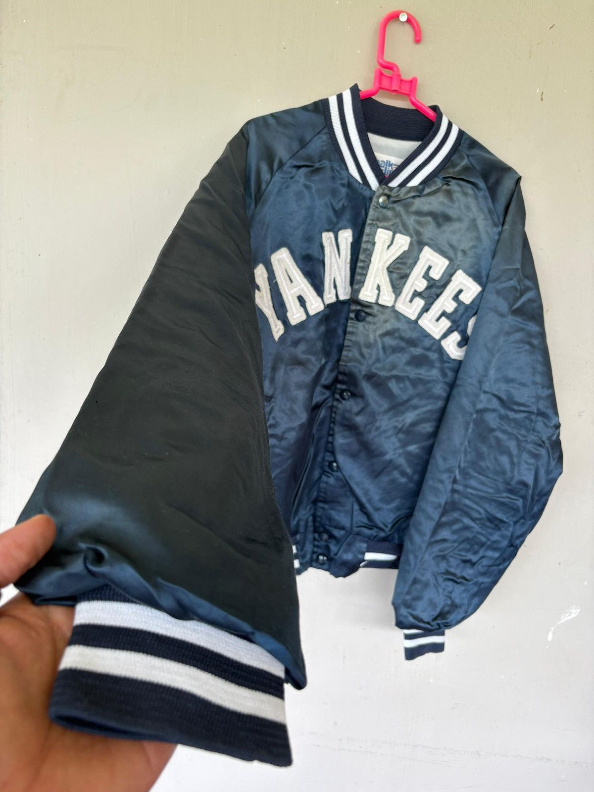 Chalk Line VTG 90's Chalk Line New York Yankess Bomba Jacket sun Faded Size US L / EU 52-54 / 3 - 2 Thumbnail
