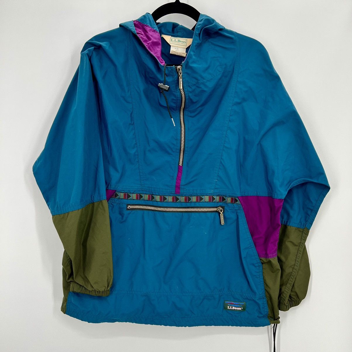L.L. Bean Vintage 80s L.L. Bean Anorak 1/2 Zip Retro Aztec Windbreaker Size L / US 10 / IT 46 - 2 Thumbnail