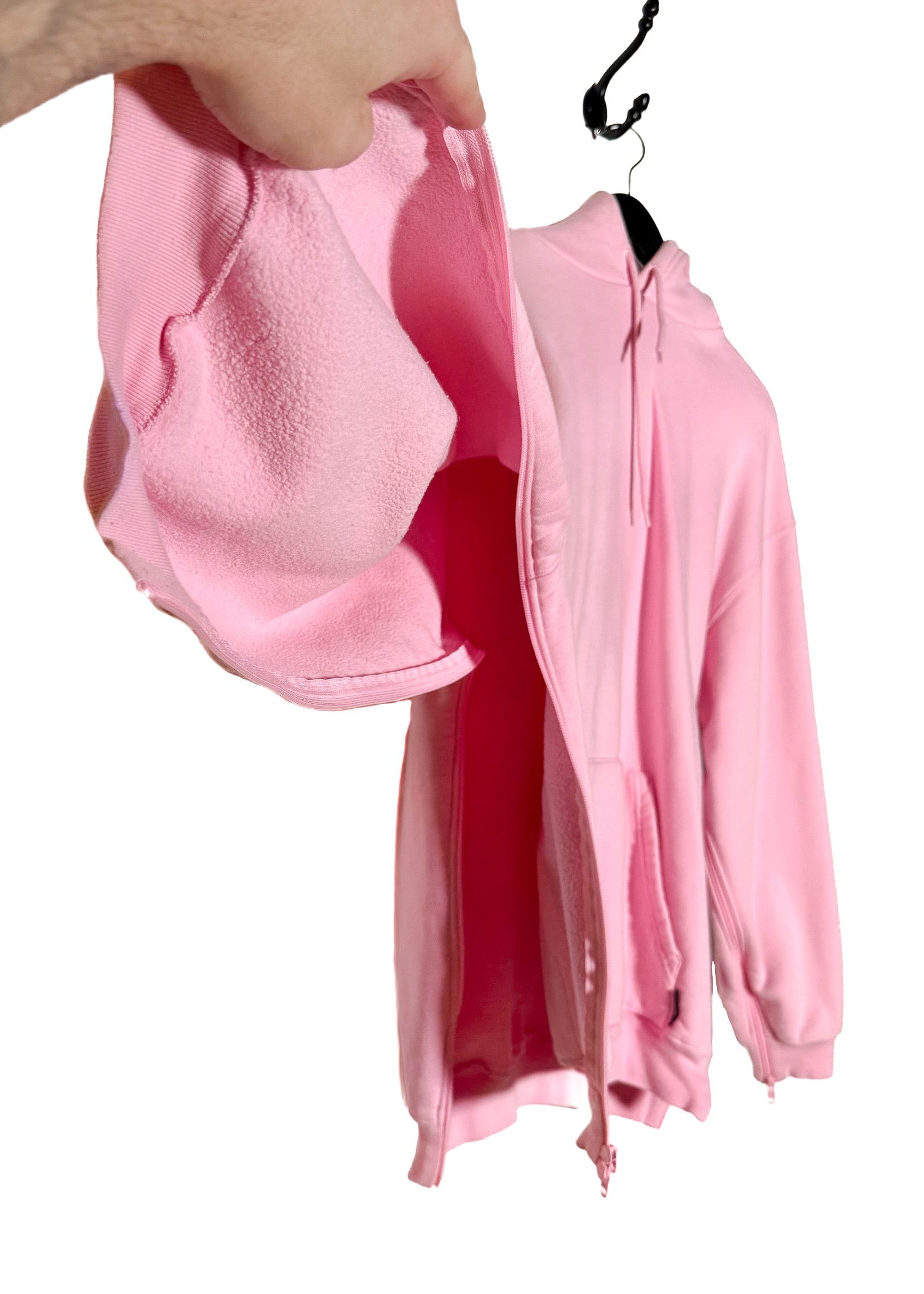 Balenciaga Balenciaga Pink Side Zippered Logo Tab Hoodie Size M / US 6-8 / IT 42-44 - 7 Thumbnail