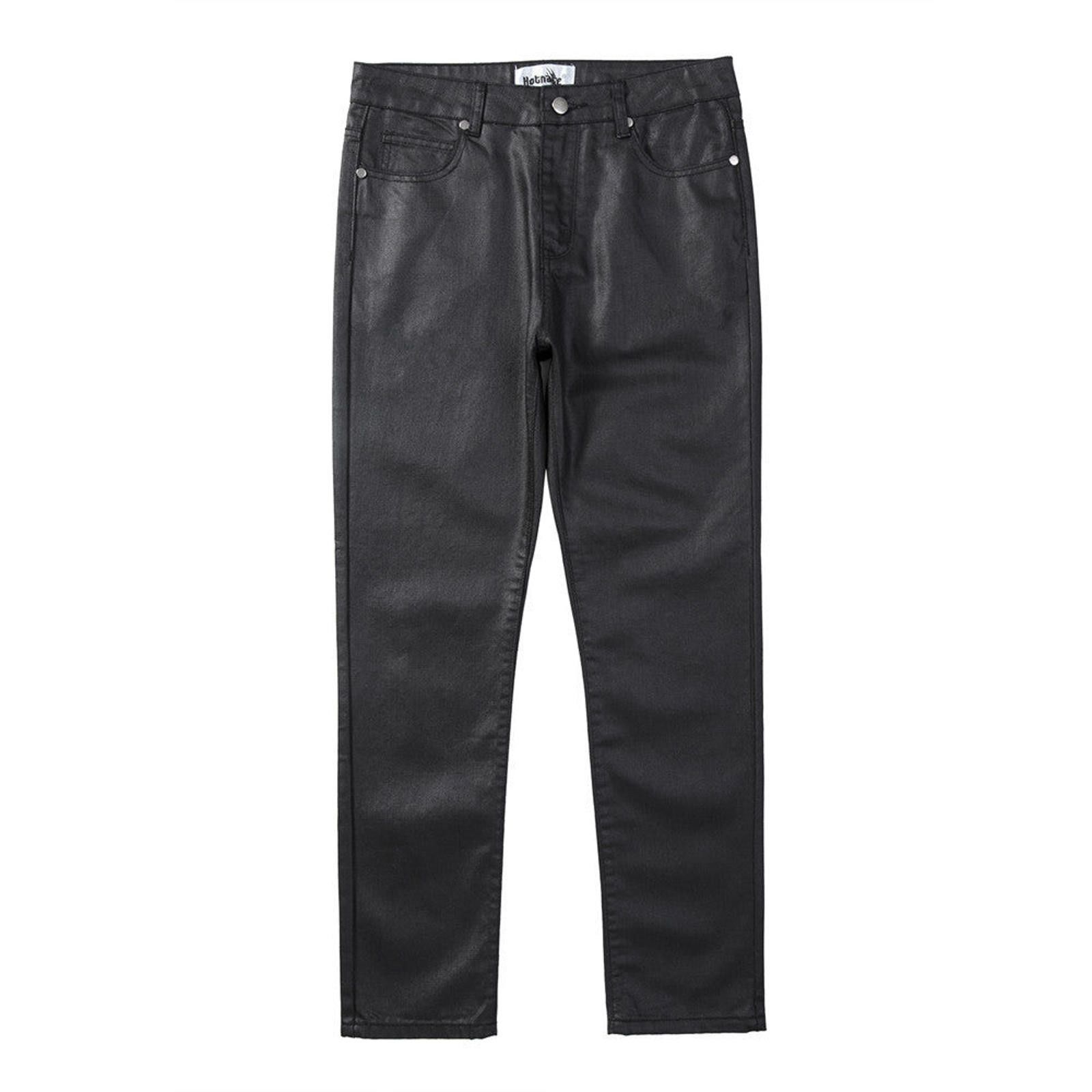 Japanese Brand Black Coated Denim Jeans Size US 30 / EU 46 - 1 Thumbnail