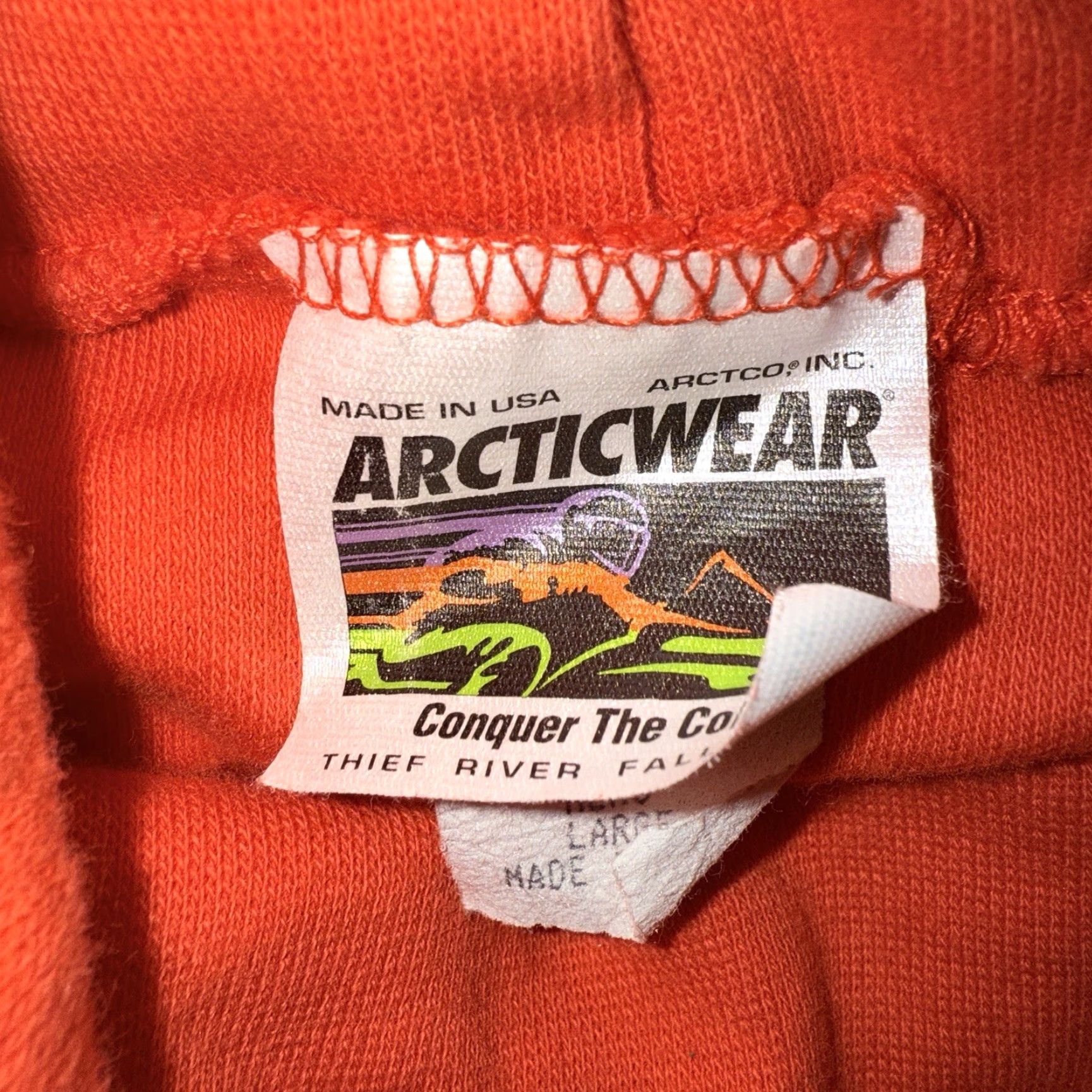Vintage VINTAGE Arctic Cat Neon Orange Cotton Turtleneck Sweater Long Sleeve Mens Size L USA Size US L / EU 52-54 / 3 - 4 Thumbnail