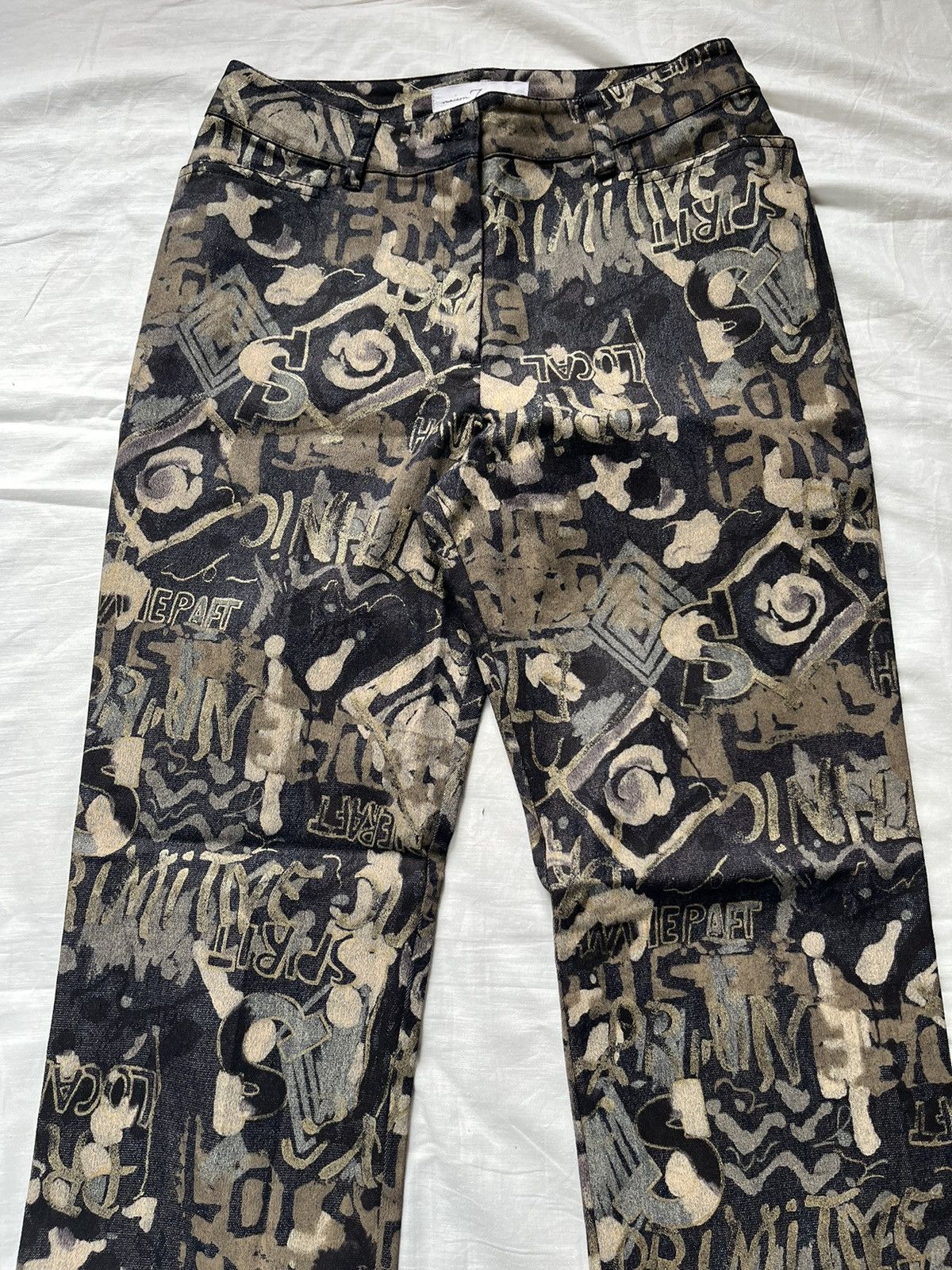 If Six Was Nine Maison Tricolore Camo Gravity Wording Pants Size US 28 / EU 44 - 7 Thumbnail