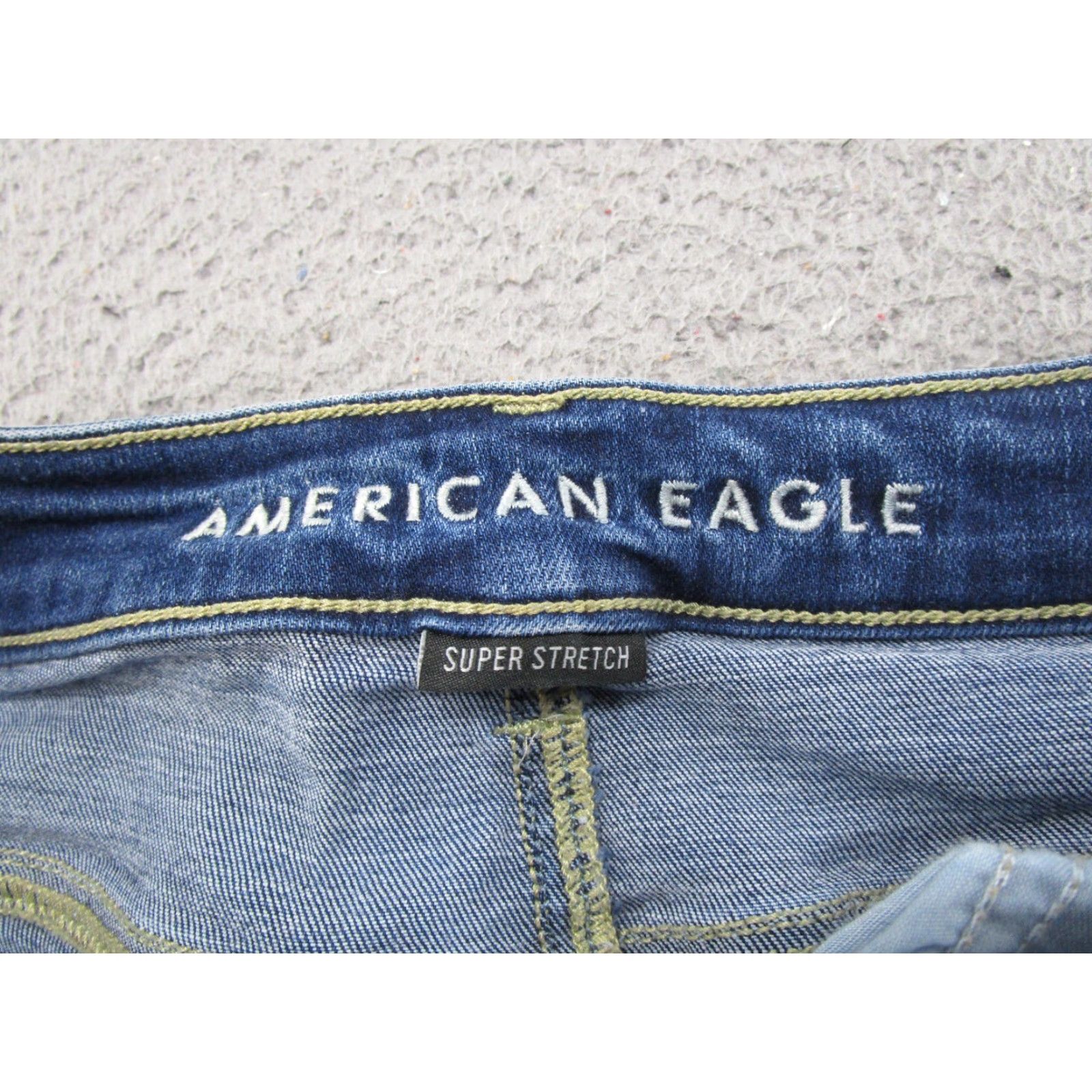 American Eagle Outfitters American Eagle Outfitters Jegging Jeans Size 8 Distressed Blue Super Stretch Hi Rise 5-Pocket Womens Size 30" / US 8 / IT 44 - 3 Thumbnail