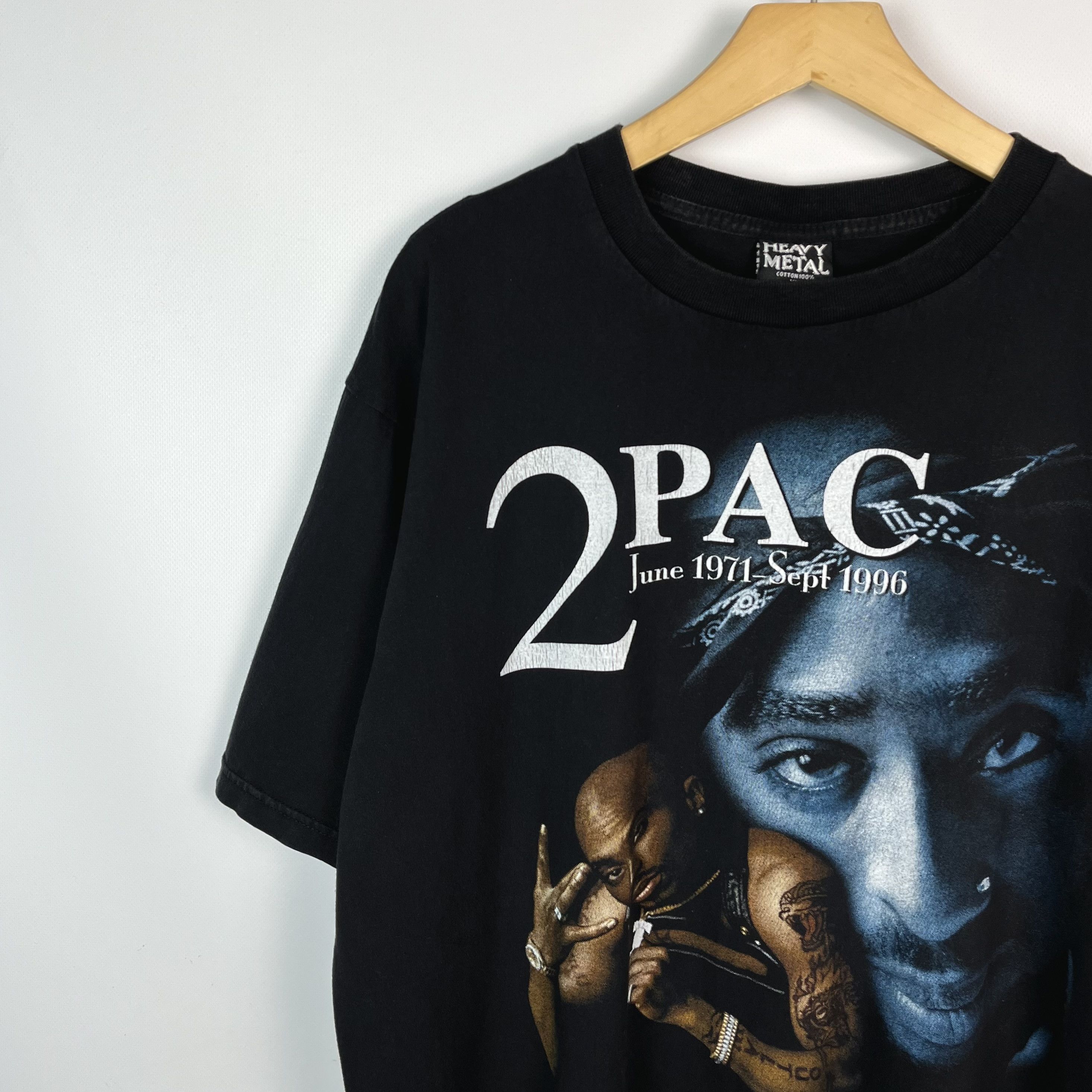 Rap Tees Vintage 2Pac Tupac Shakur AOP Rap T Shirt 90’s Size US XL / EU 56 / 4 - 6 Thumbnail