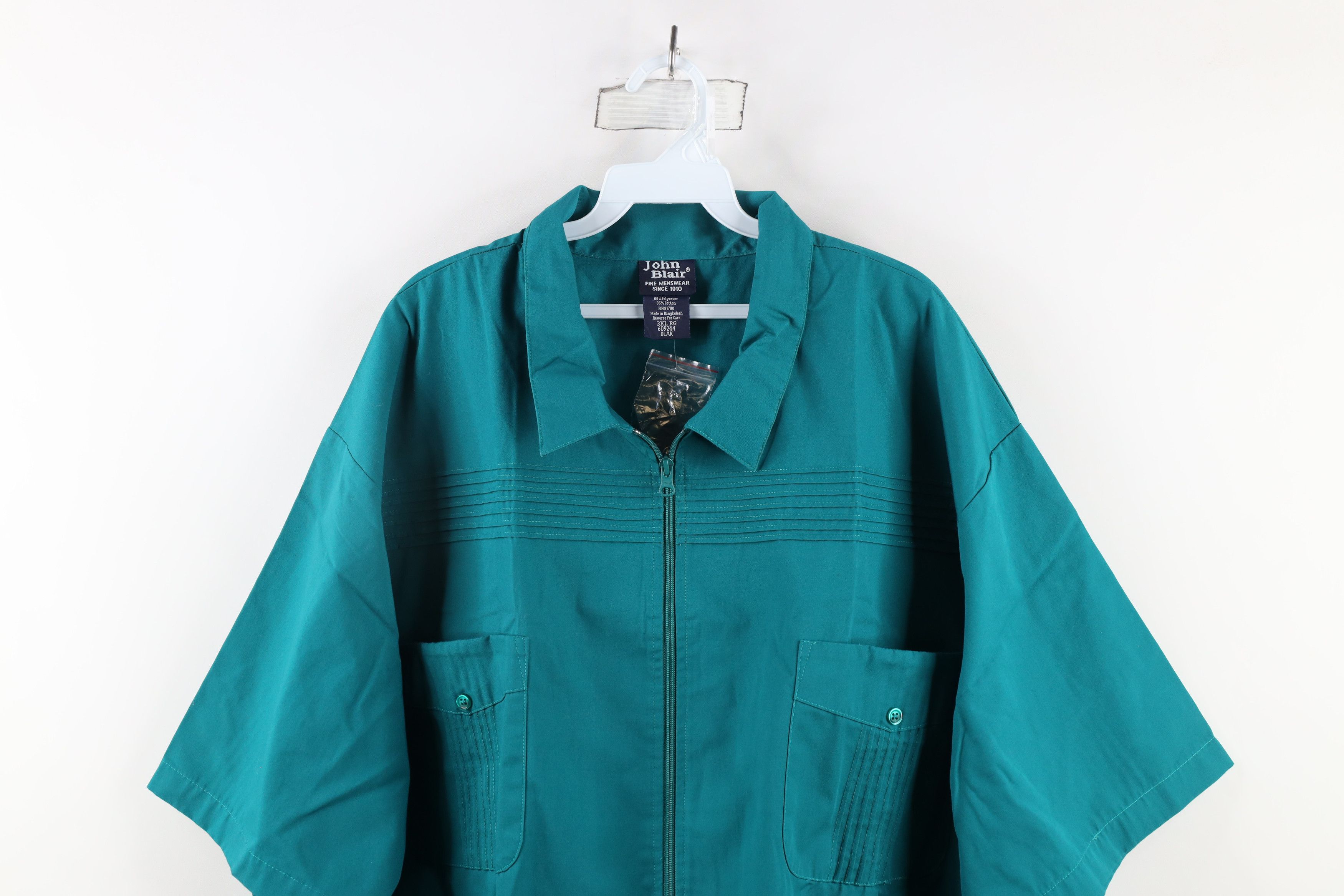 Vintage Deadstock Vintage 90s Streetwear Short Sleeve Zip Jacket Size US XXL / EU 58 / 5 - 2 Thumbnail