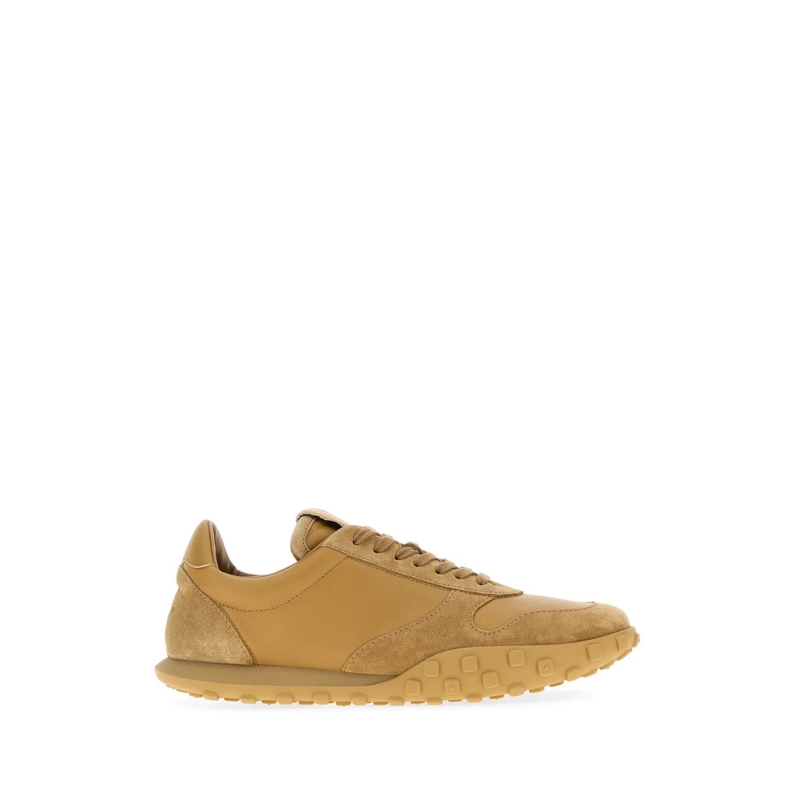 JIL SANDER Moon Brown Leather And Suede Sneakers New & Authe