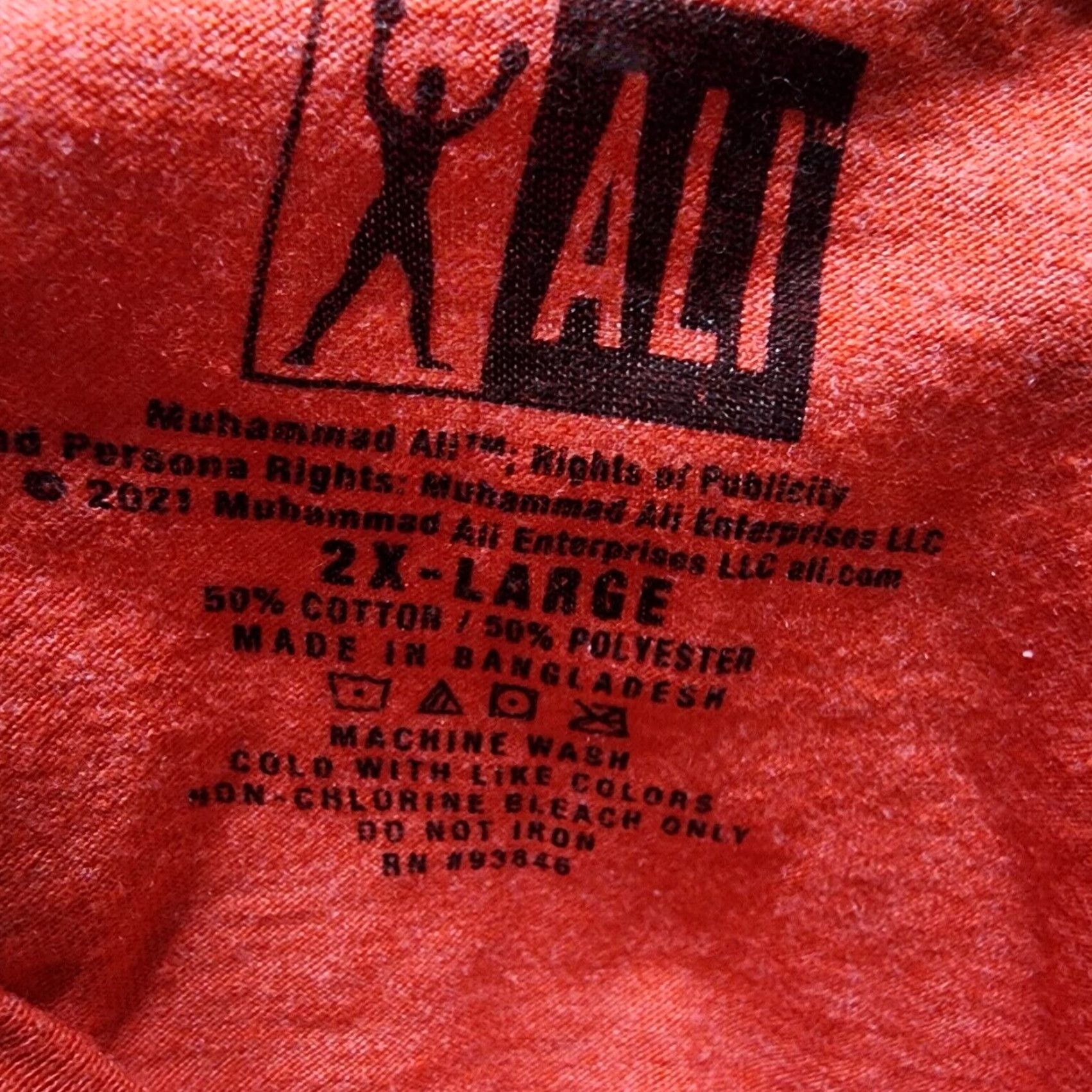Vintage VINTAGE Mens 2XL Ali Cassius Clay 1964 Heavyweight Champion T-Shirt Red Cotton Logo Short Sleeve Crew Neck Mens Shirts Size US XXL / EU 58 / 5 - 4 Thumbnail