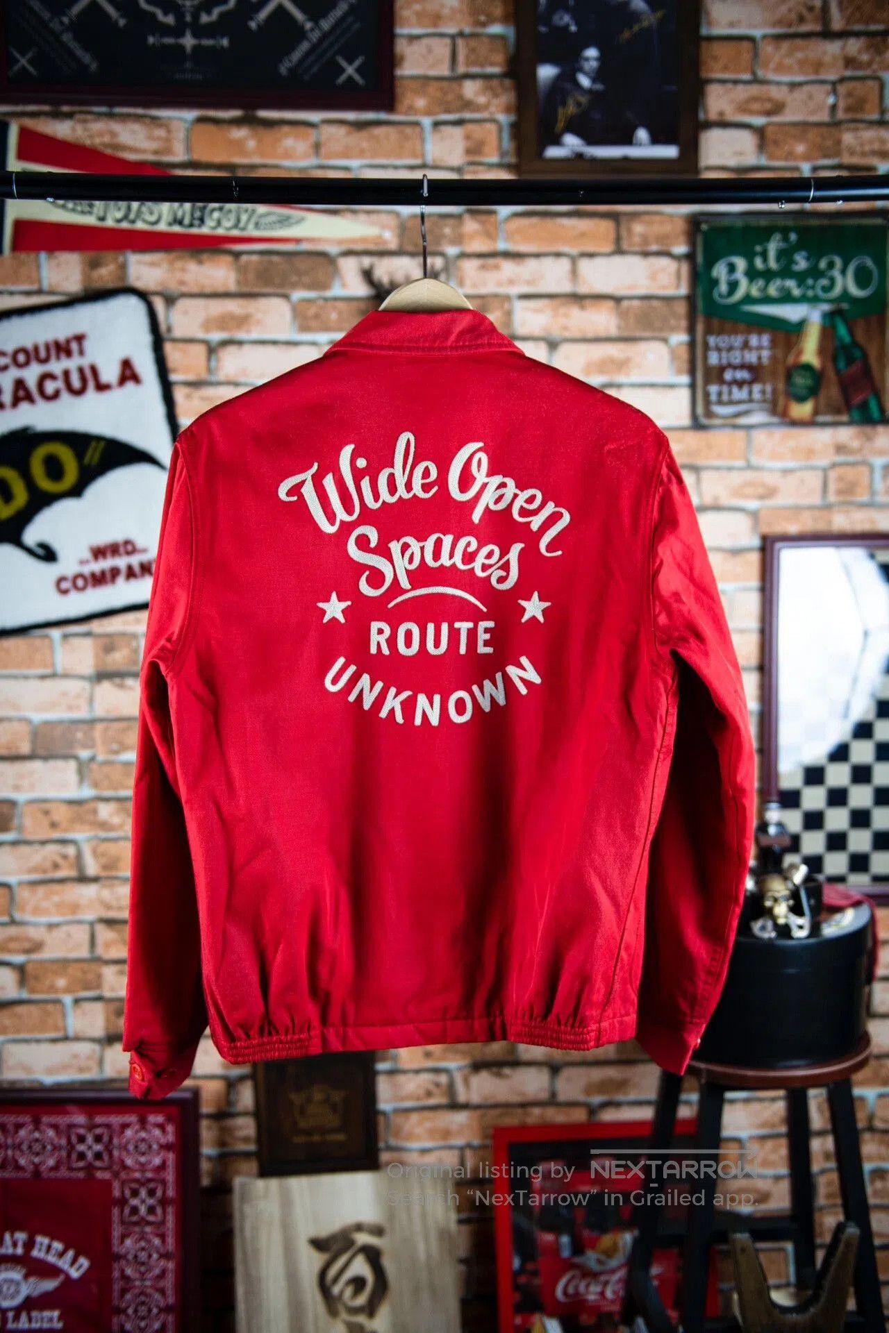 Japanese Brand Stylish Red Motorcycle Jacket for Men. Size US M / EU 48-50 / 2 - 1 Thumbnail