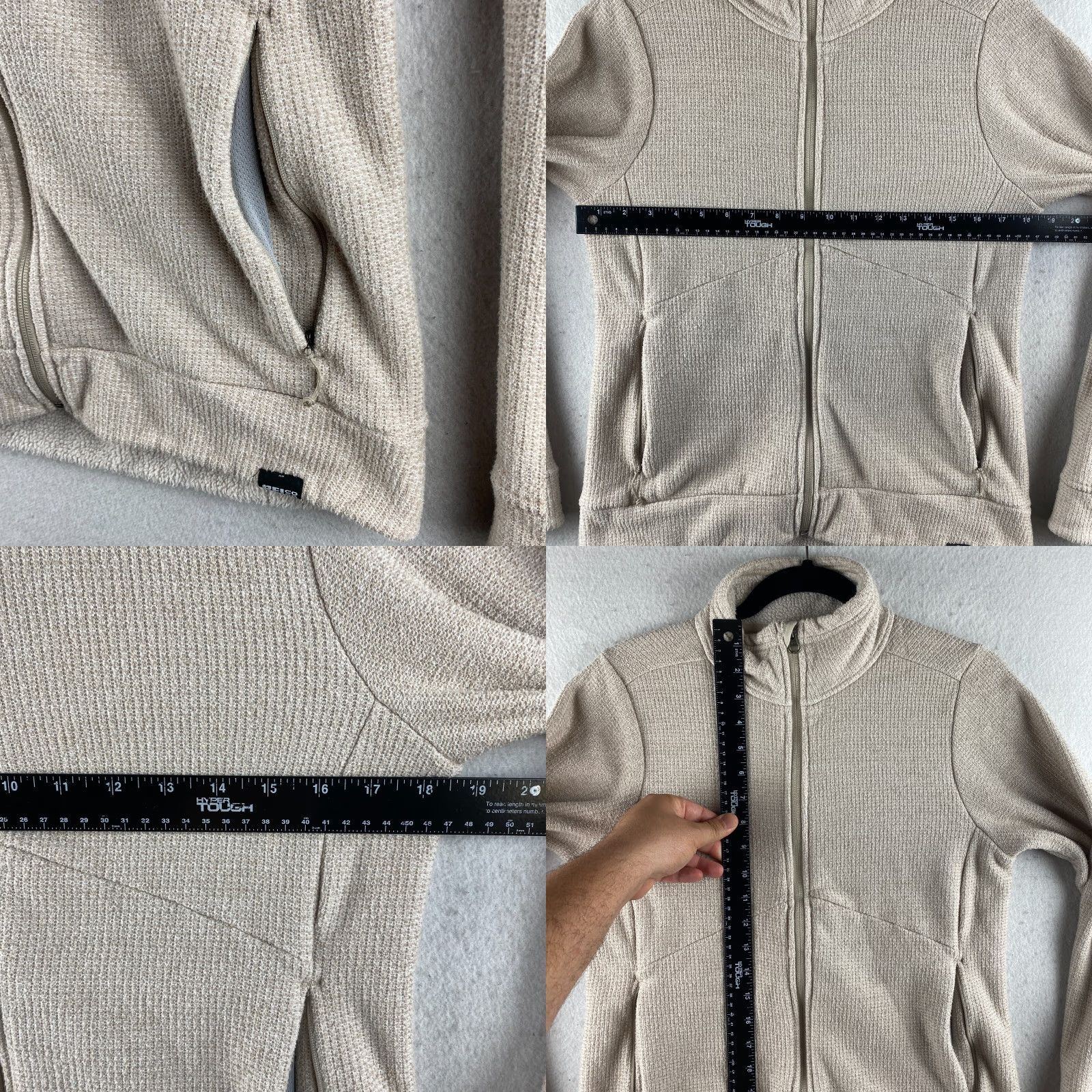 Vintage REI Sweater Womens S Beige Full Zip Sherpa Lined Pockets High Neck Size S / US 4 / IT 40 - 8 Thumbnail