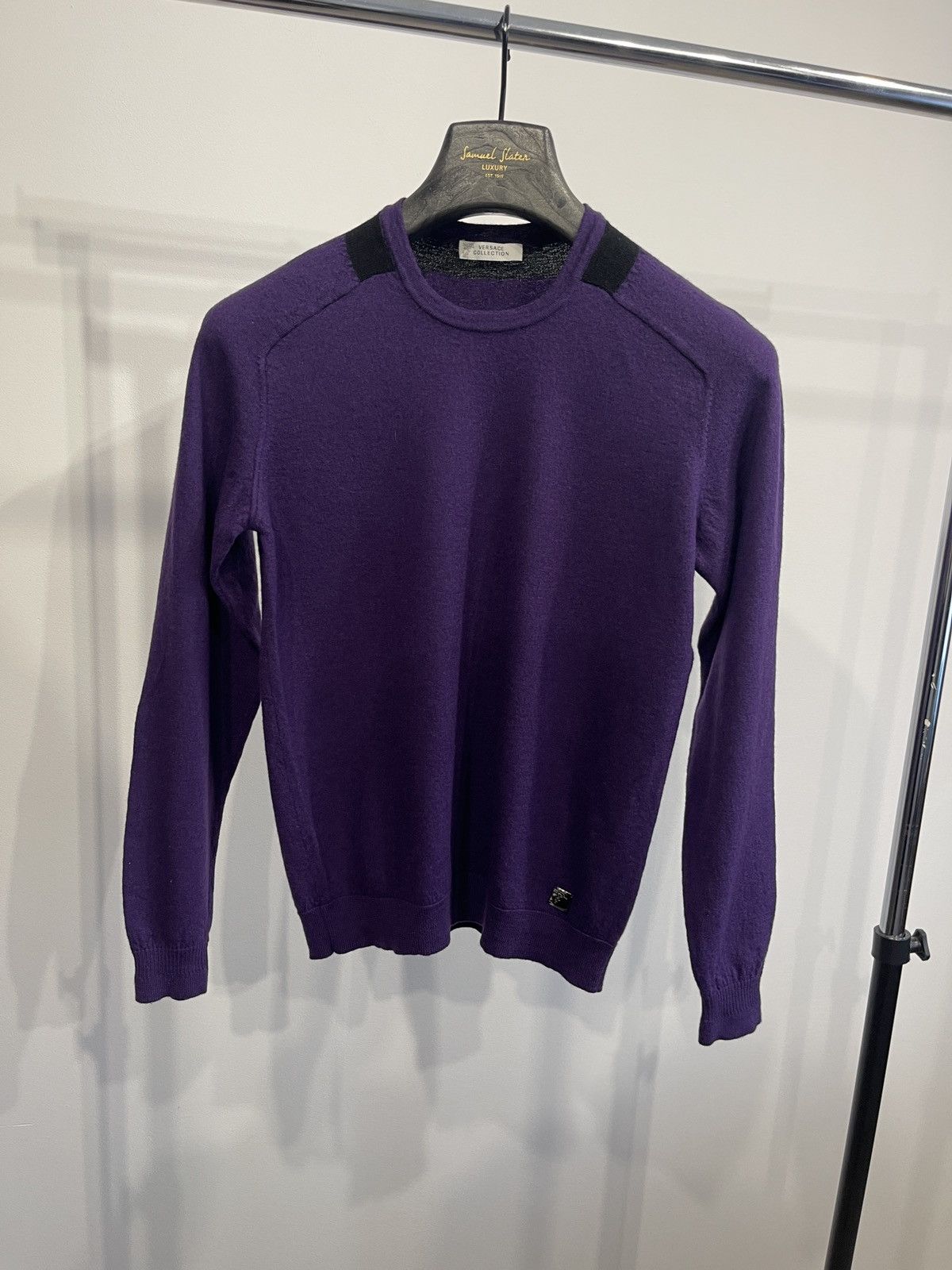 Versace Gianni Versace sweater woman purple knit wool rare Size M / US 6-8 / IT 42-44 - 1 Thumbnail