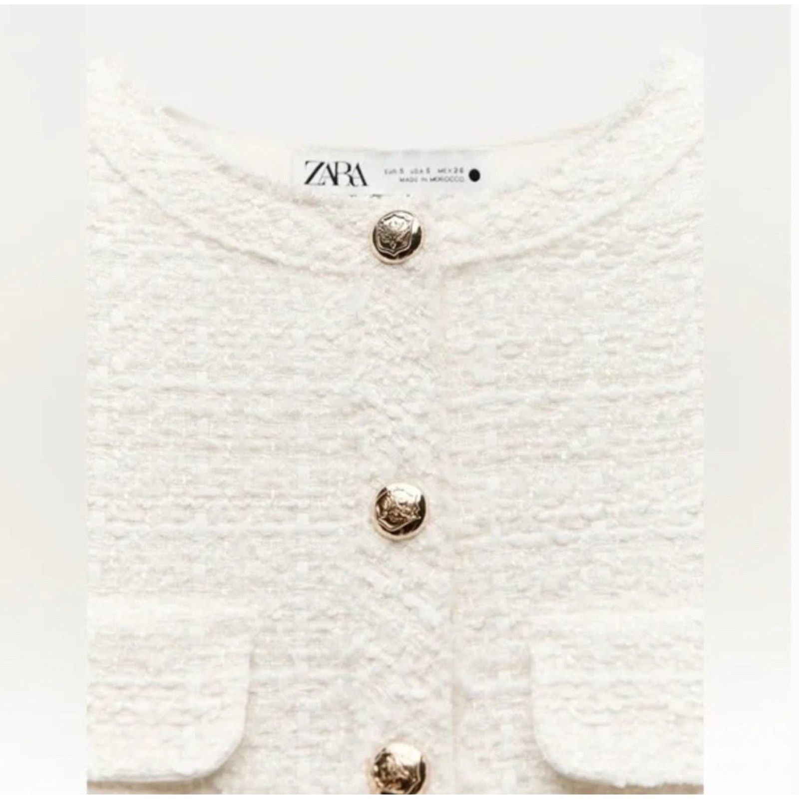 zara cream tweed dress Zara Tweed Dress M (8-10) Like new