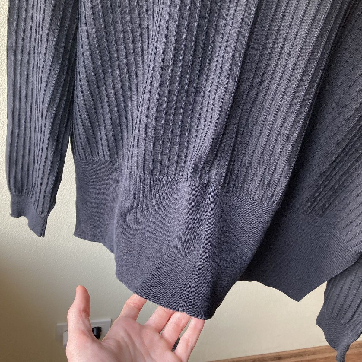 Acne Studios Acne Studios Issy Rib Black Luxury Avant Garde Sweatshirt Size S / US 4 / IT 40 - 9 Thumbnail