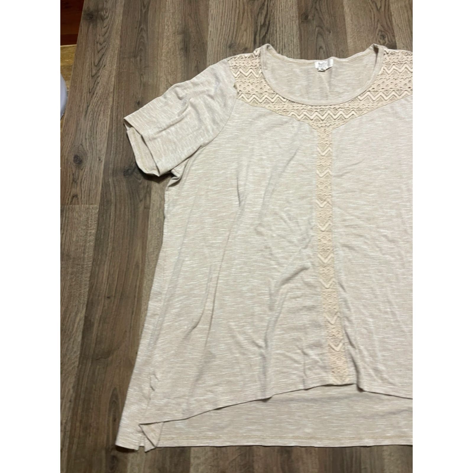 Madison Madison & Berkeley Shirt Women's 3X Tan Short Sleeve Brown Solid T-Shirt Vintage No (adjusted kept original words) Size XXL / US 16-18 / IT 52-54 - 3 Thumbnail
