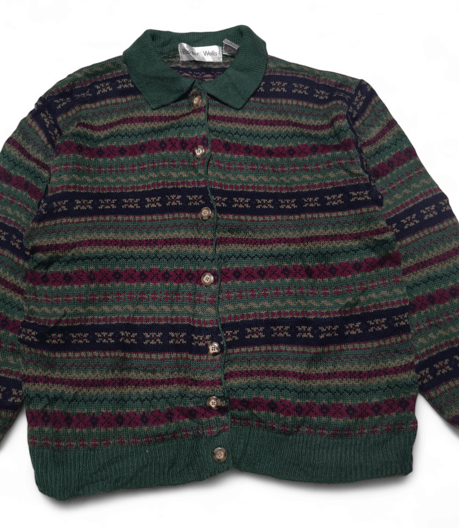 Other Vintage 80s BAXTER & WELLS Ethnic Motifs Knit Sweater Size US M / EU 48-50 / 2 - 5 Thumbnail