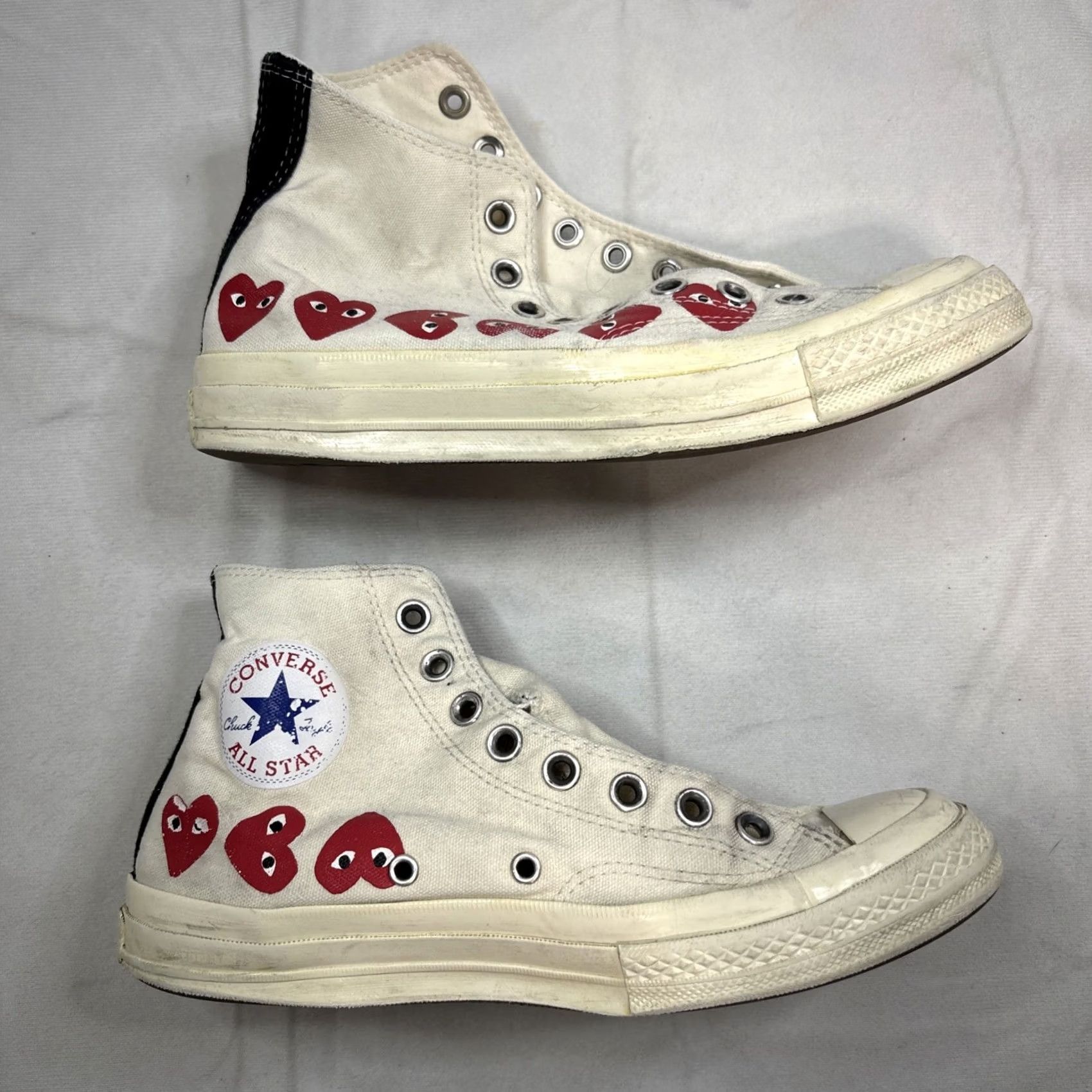 Converse Converse Comme Des Garçons Play X Chuck 70 High Top Multi Heart Men 7 Sneaker Shoes Walking Workwear Adult Mens Size US M / EU 48-50 / 2 - 3 Thumbnail
