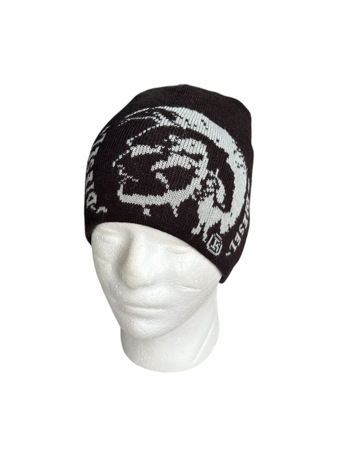 14th Addiction × Diesel DIESEL Punk Mohawk Reversible Beanie Hats snowcap ☠️ Size ONE SIZE - 4 Thumbnail