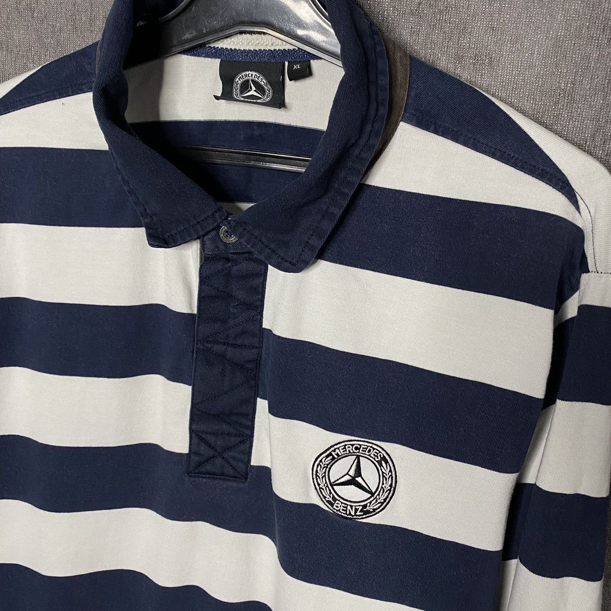 Mercedes-Benz × Vintage Vintage Mercedes Benz striped rugby shirt Size US XL / EU 56 / 4 - 2 Thumbnail