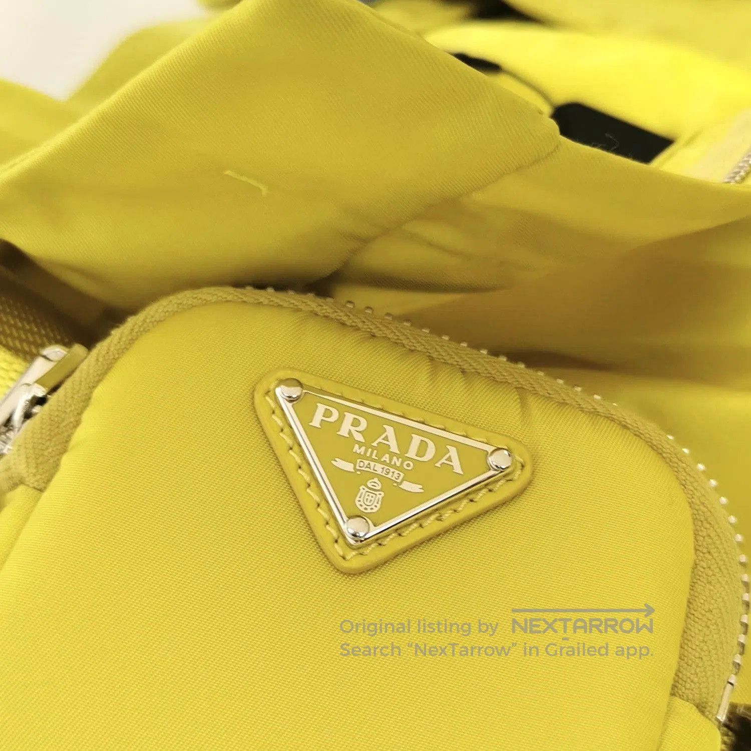 Prada Prada Yellow Belted Shorts with Pocket . Size 37" - 3 Thumbnail