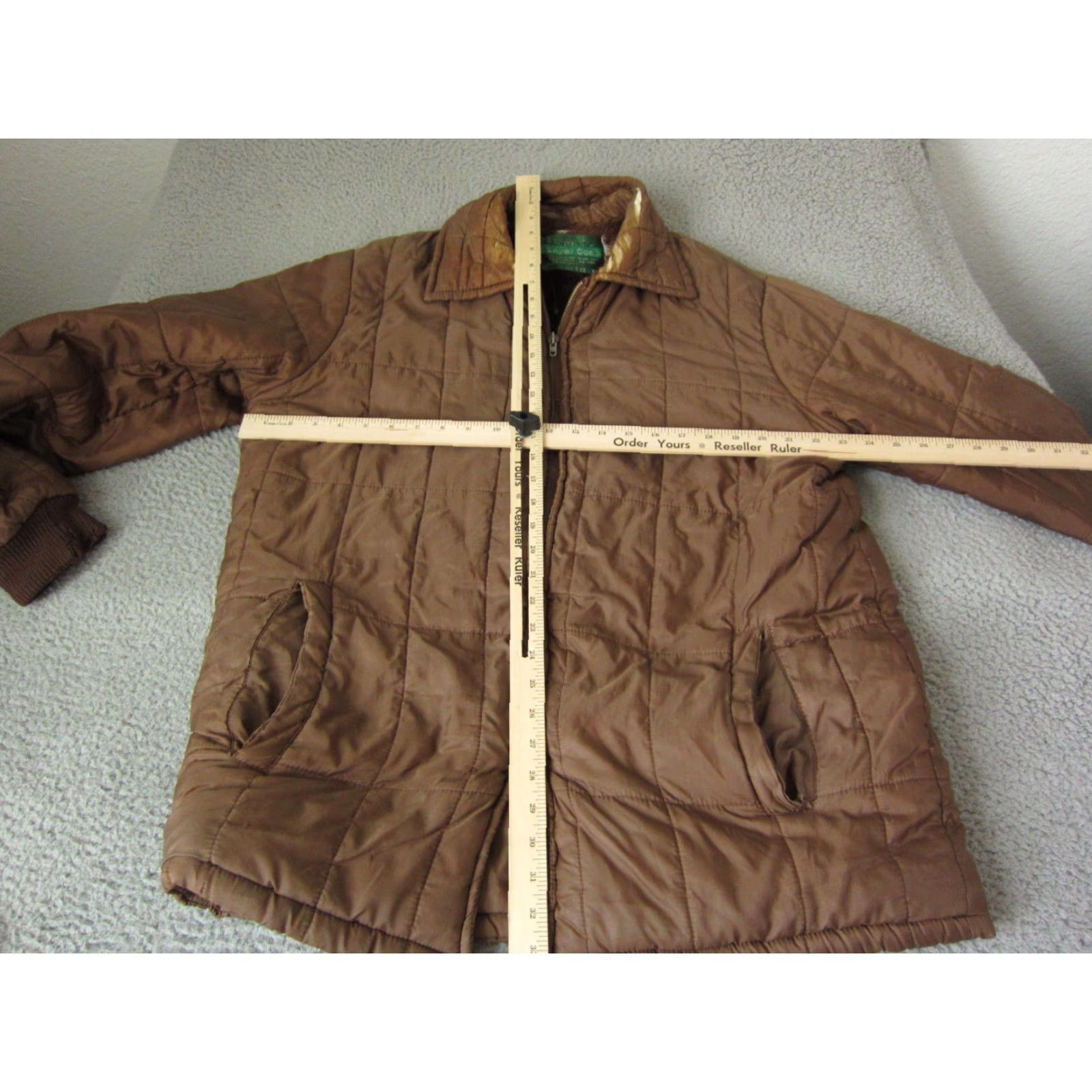 Haband VINTAGE Haband Jacket Mens M Brown Satin Bomber Quilted 90s USA Nylon Satin Bomber Jacket Mens Brown Quilted 90s Haband Size US M / EU 48-50 / 2 - 4 Thumbnail